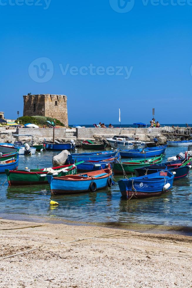 The bay of San Vito and its abbey, the sea of Polignano a Mare photo