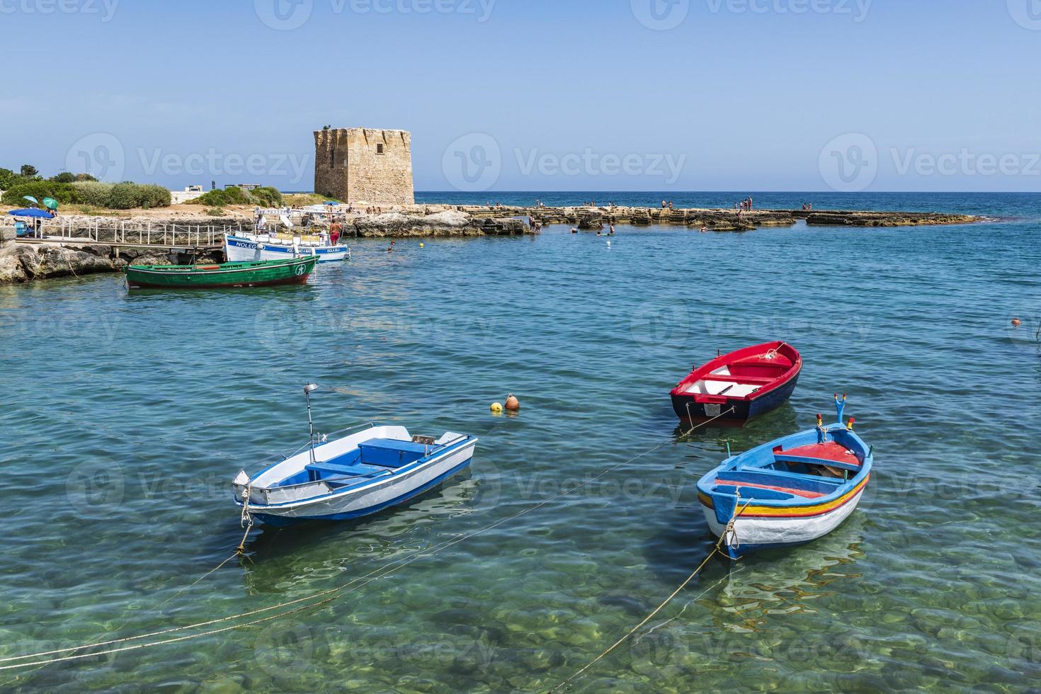 The bay of San Vito and its abbey, the sea of Polignano a Mare photo