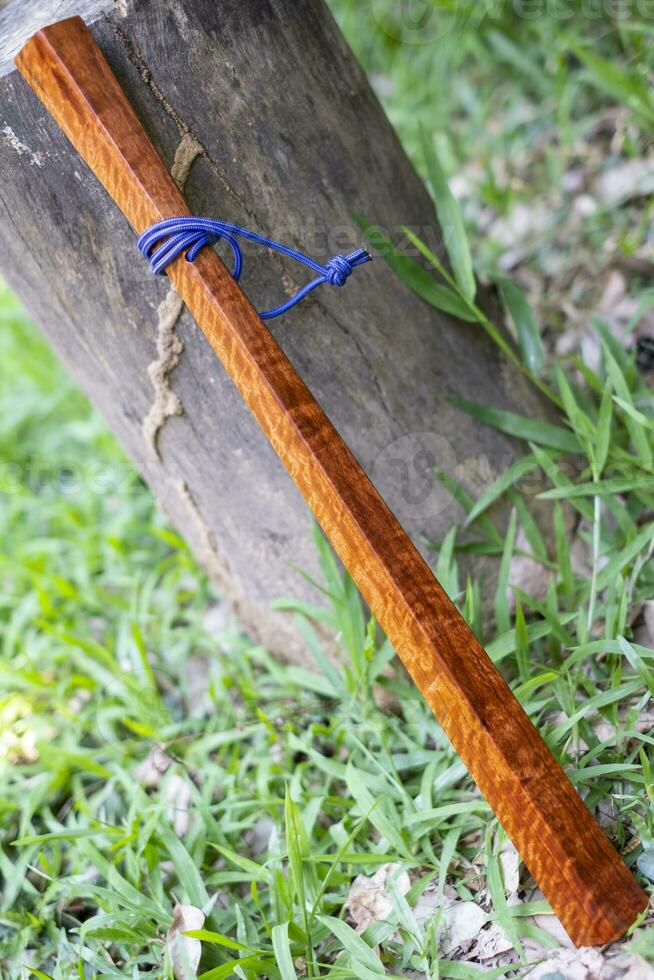 KomFaek Burma padauk wood baton is weapon Thailand ancient photo