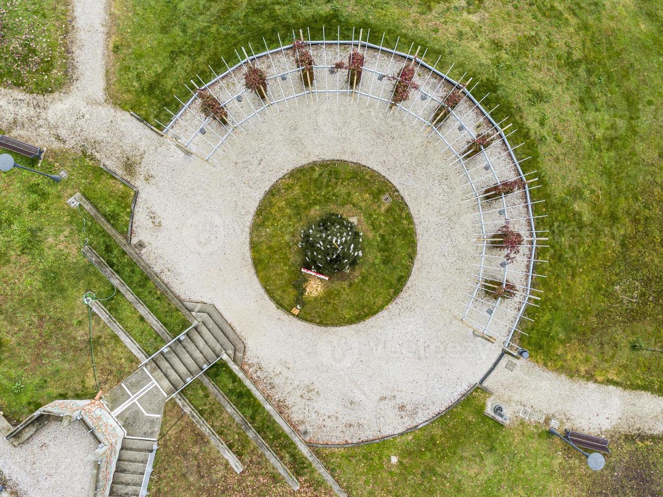 Symmetries and art seen from above. photo