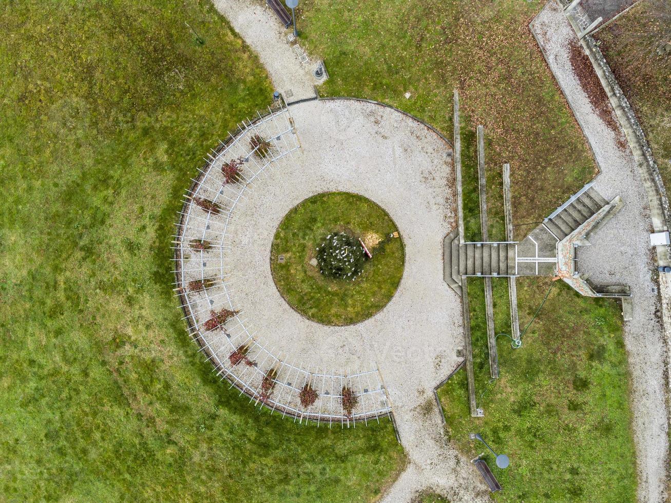 Symmetries and art seen from above. photo