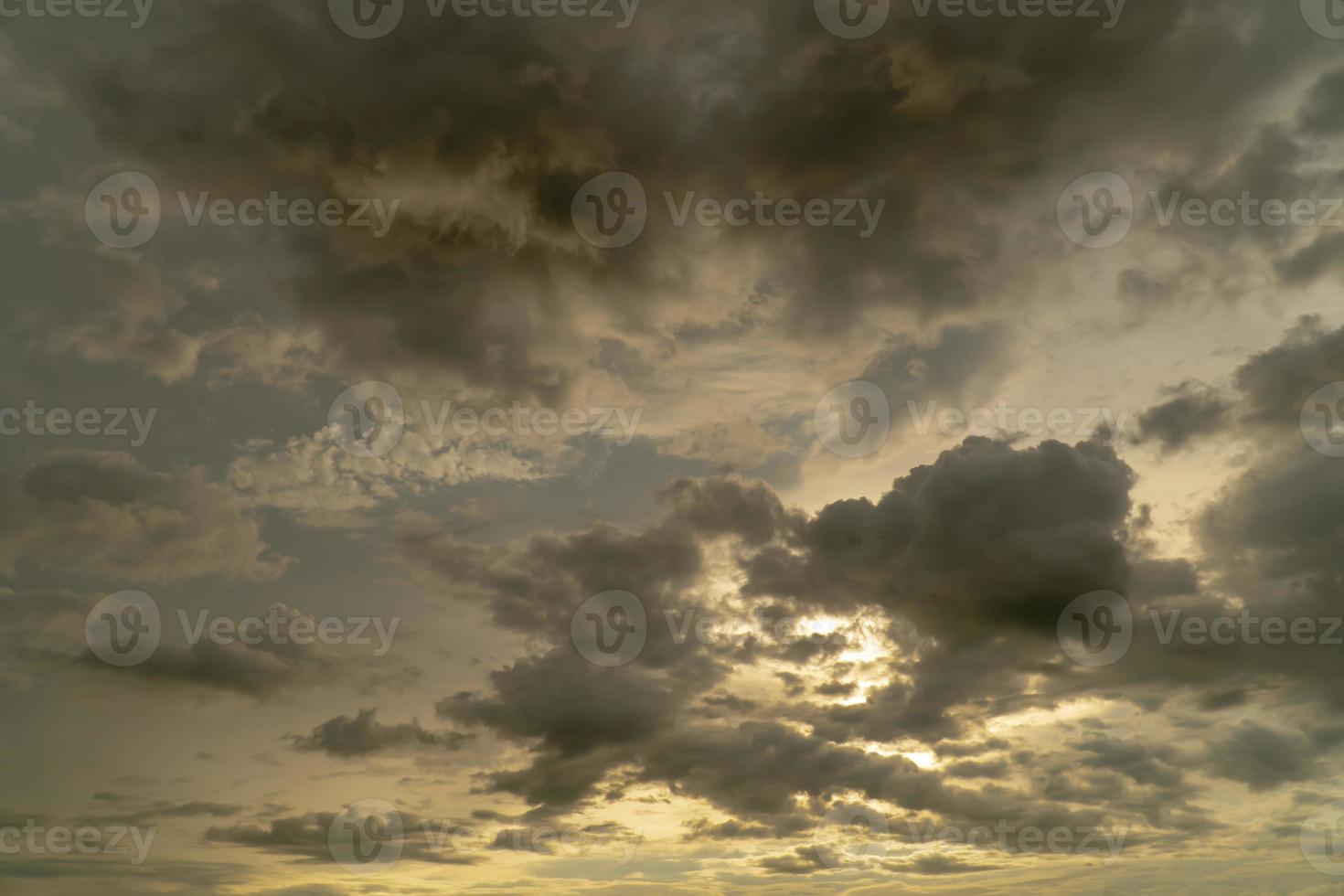 The beauty of the evening sky after the rain Clouds in the sky photo