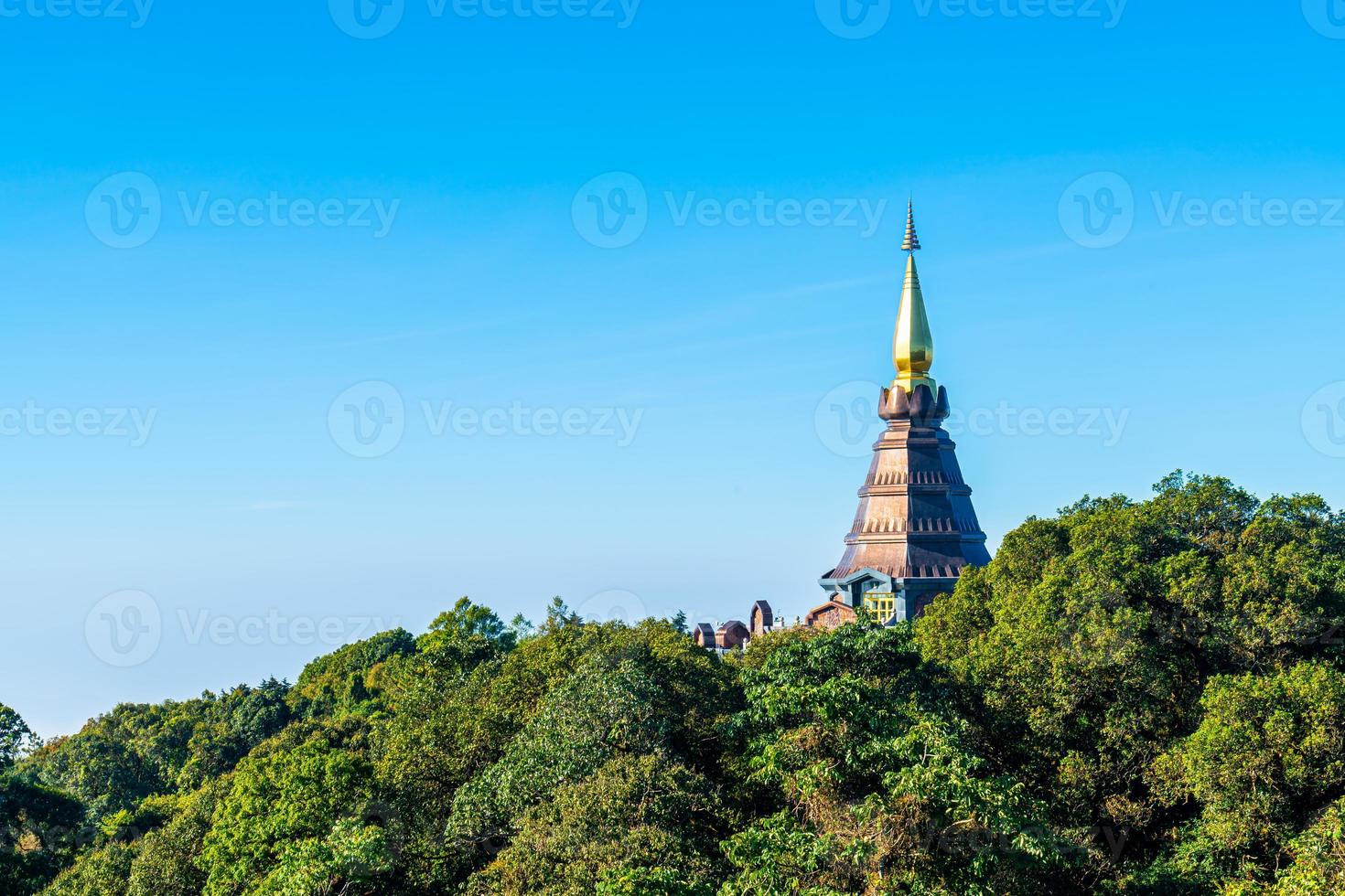 Landmark pagoda in doi Inthanon national park at Chiang Mai, Thailand. photo