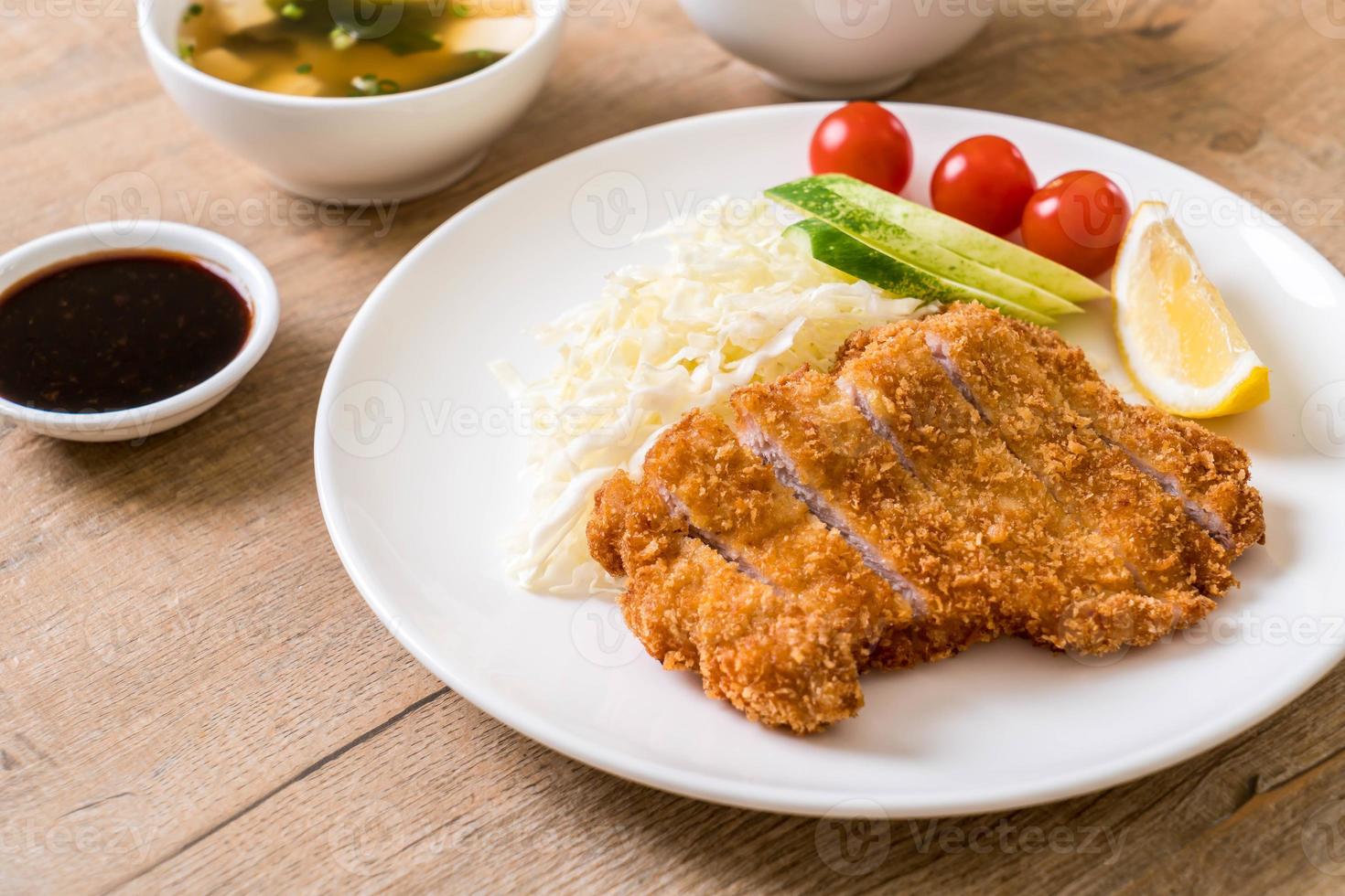 Japanese deep fried pork cutlet photo