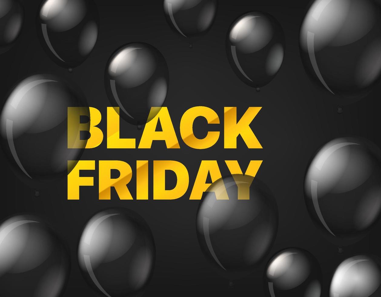 Black friday sale vector concept. Black friday on black background