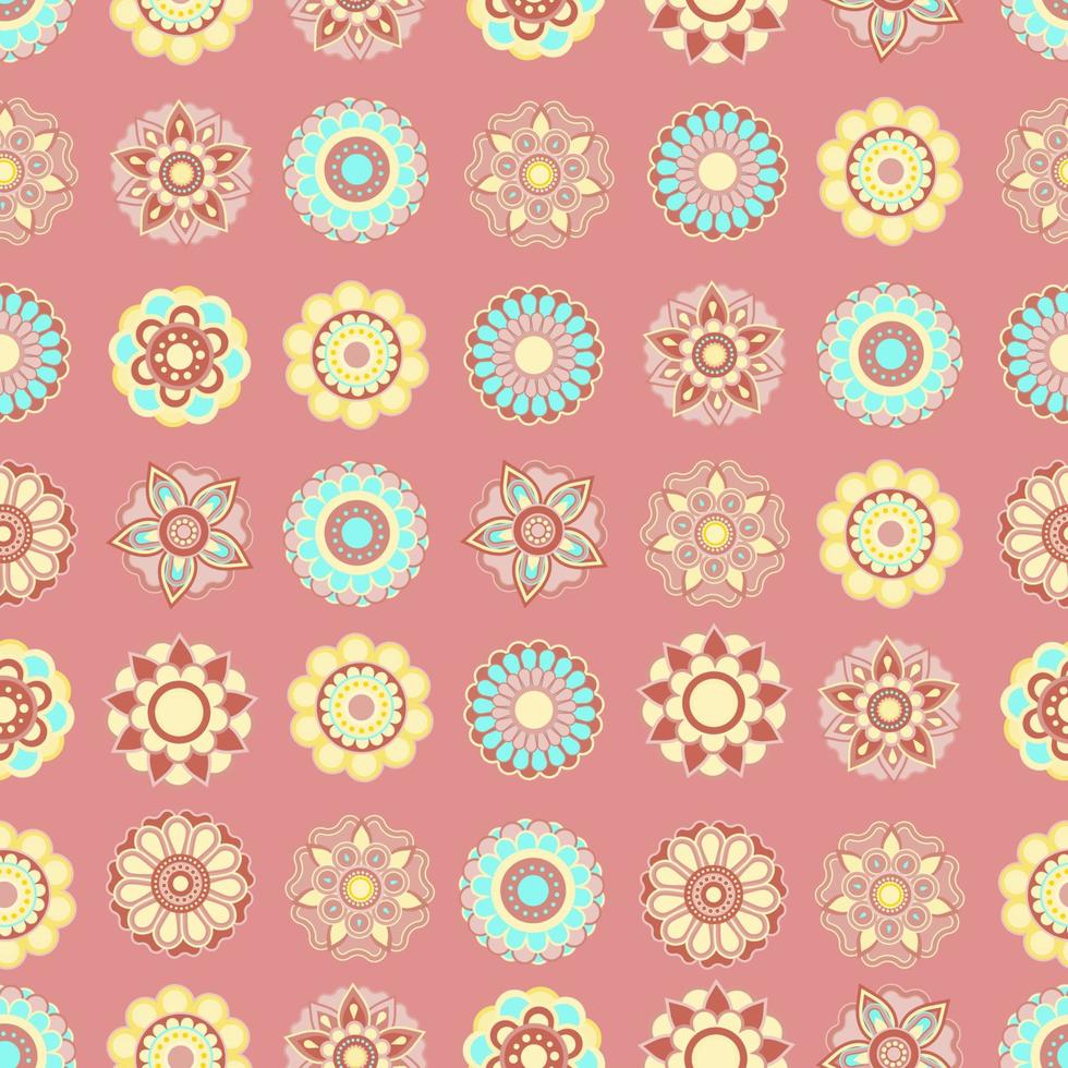 Colorful mandala floral pattern vector
