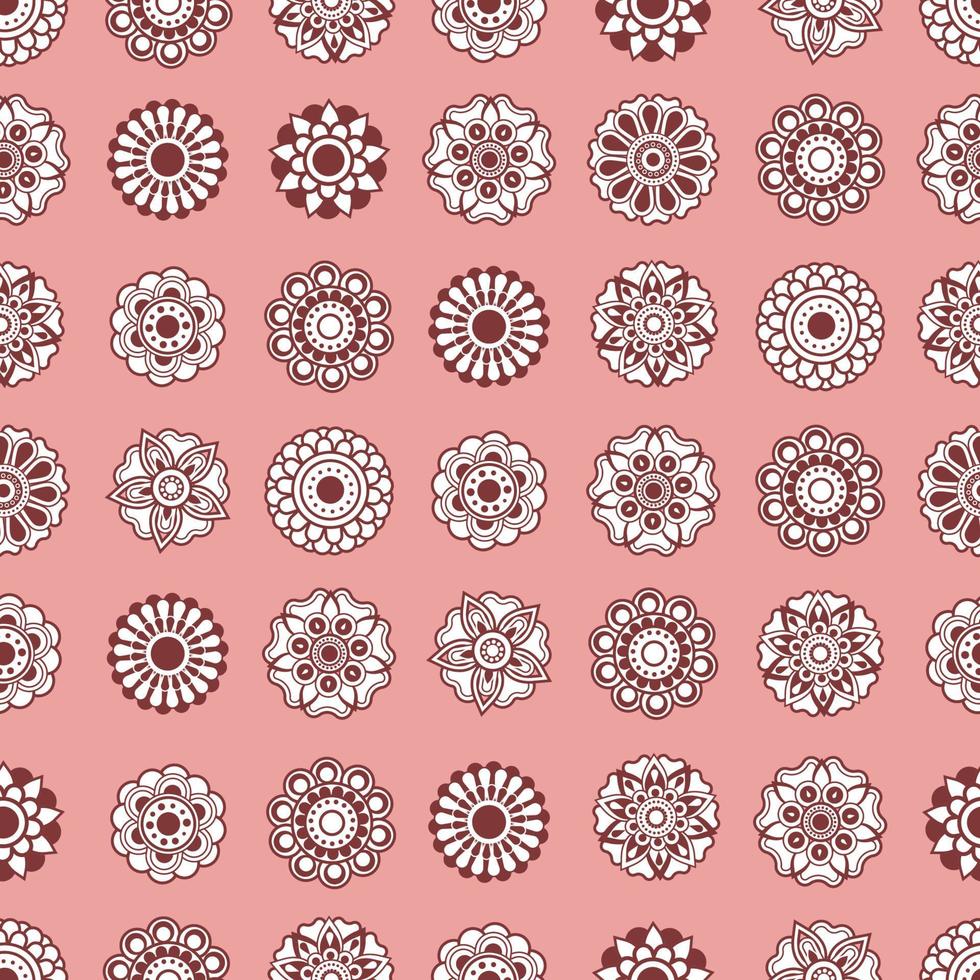 Cute mandala floral pattern vector