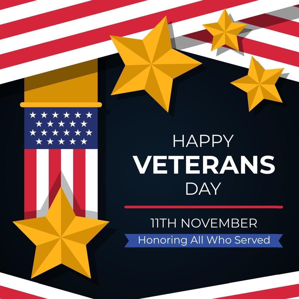 feliz dia de los veteranos vector
