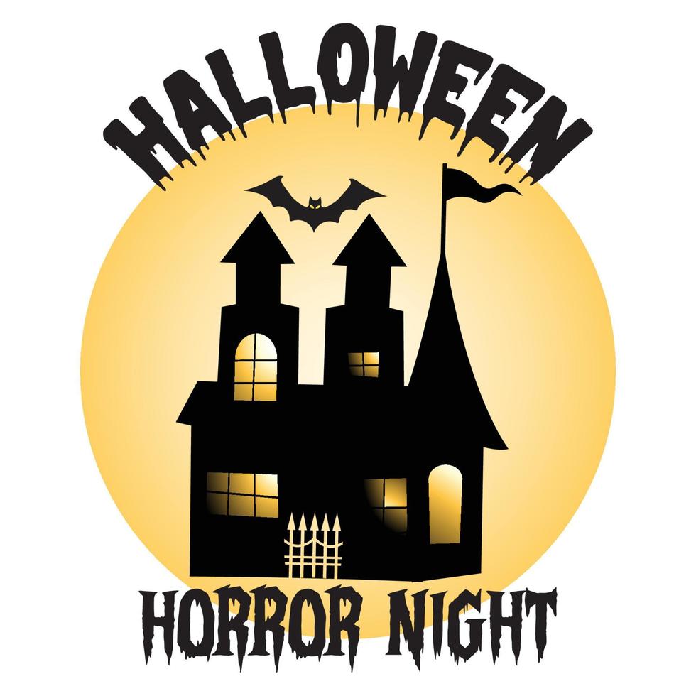 Halloween, Halloween horror night T-shirt print Free vector