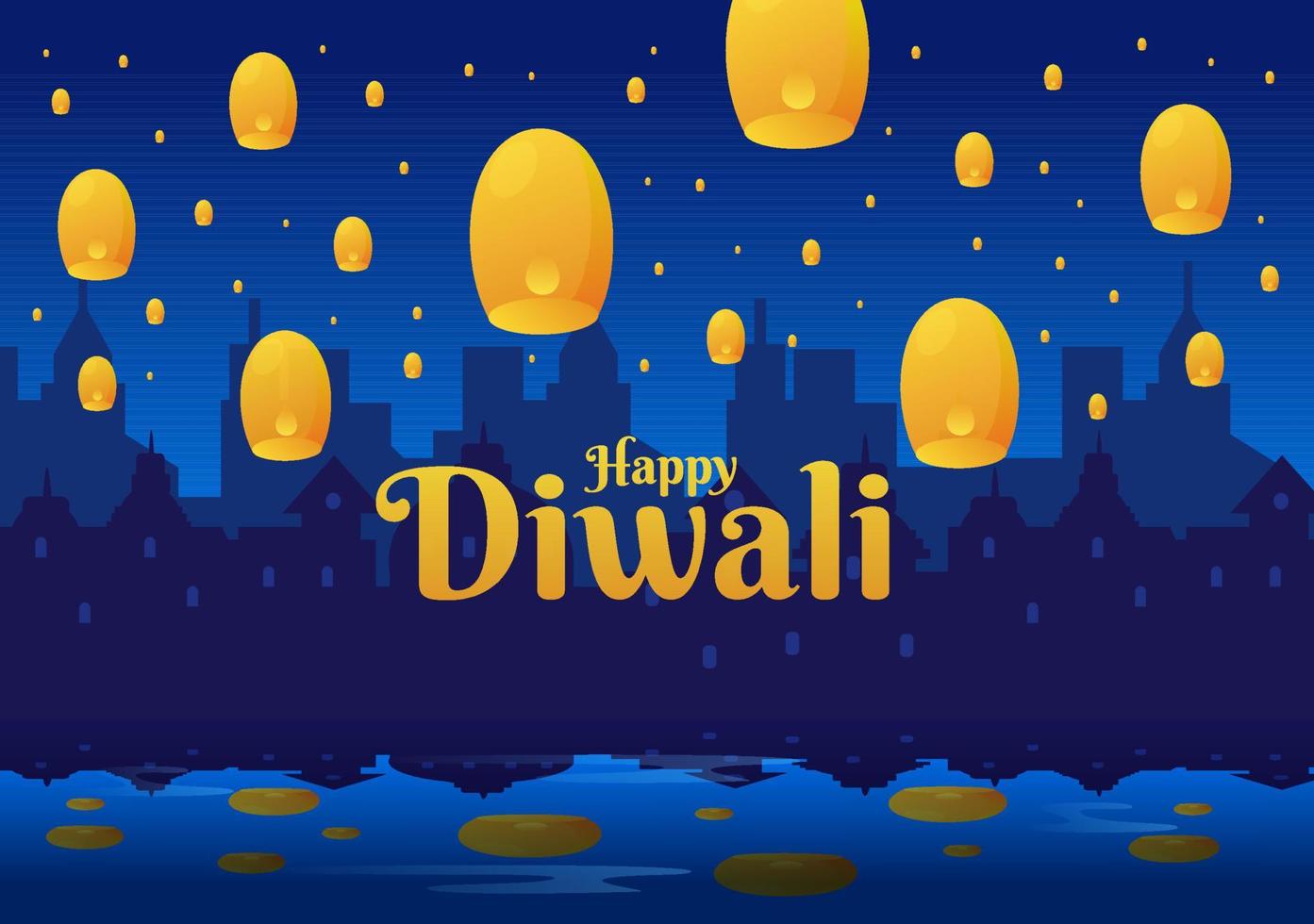 Ilustración de vector de fondo indio celebrando el día de diwali