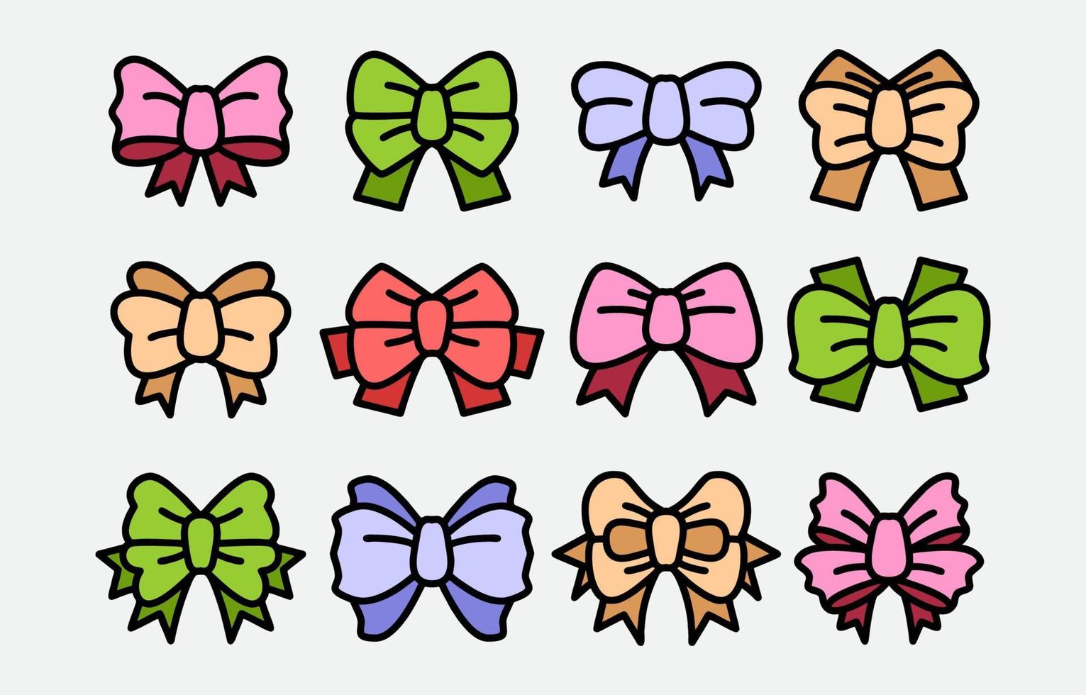 Ribbon Icon Set Template vector