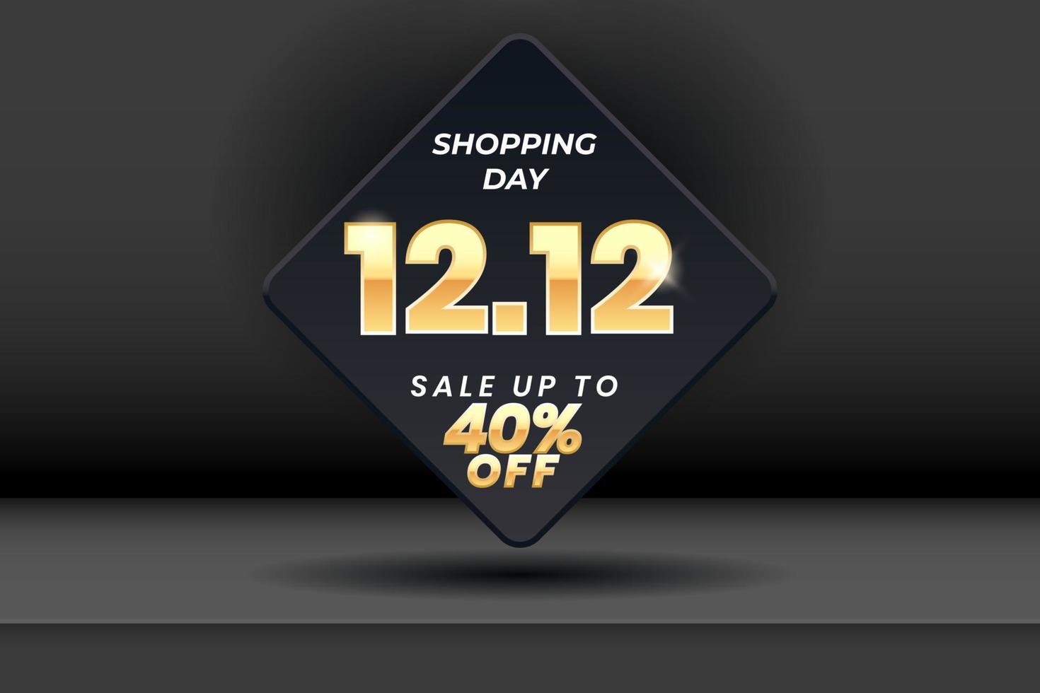 Big sale banner with gold element on 3d realistic fabric texture vector