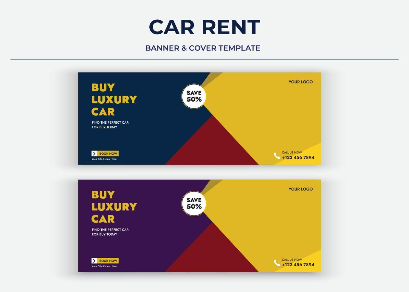 Car Sale Social media cover, banner, thumbnail, poster vector