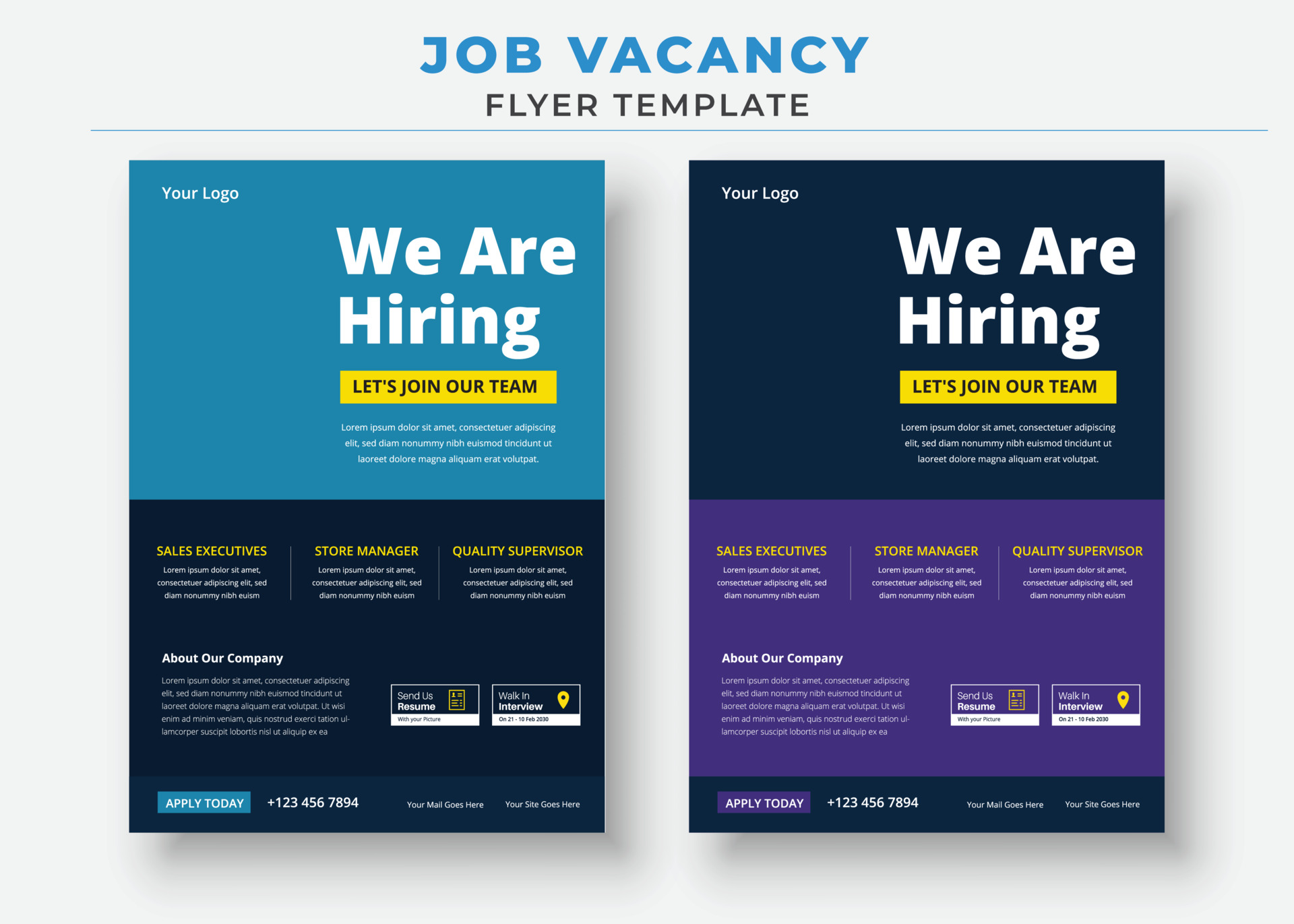 Job Vacancy Flyer Template, We are Hiring job Flyer Template 3557853