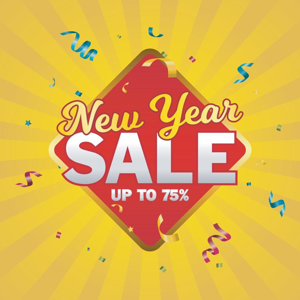 New Year Sale Sign Illustration vector