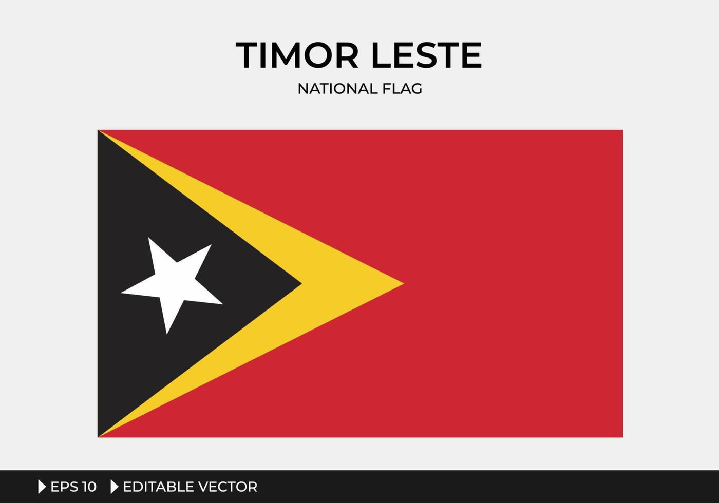 Illustration of Timor Leste National Flag vector