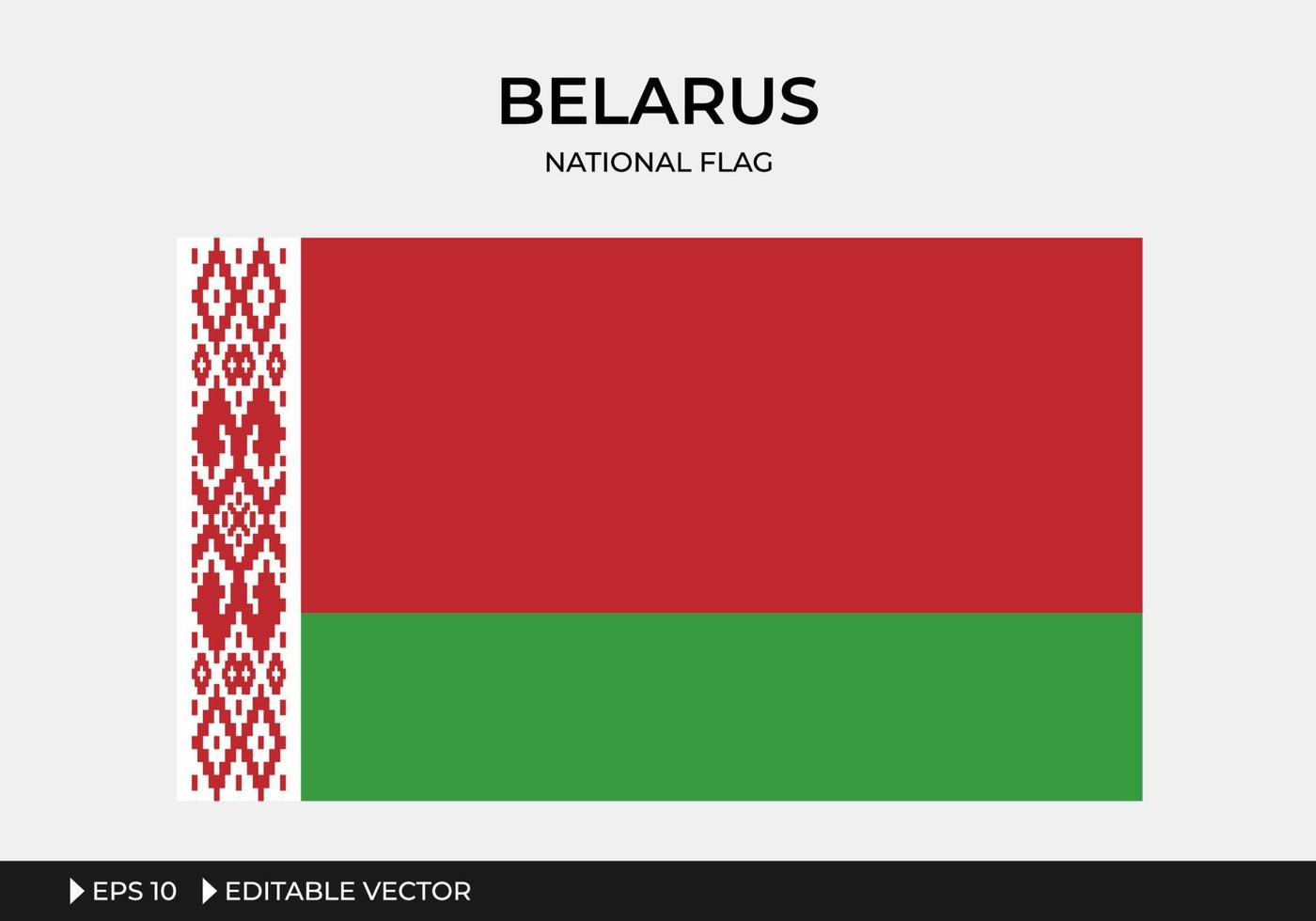 ilustración de la bandera nacional de bielorrusia vector
