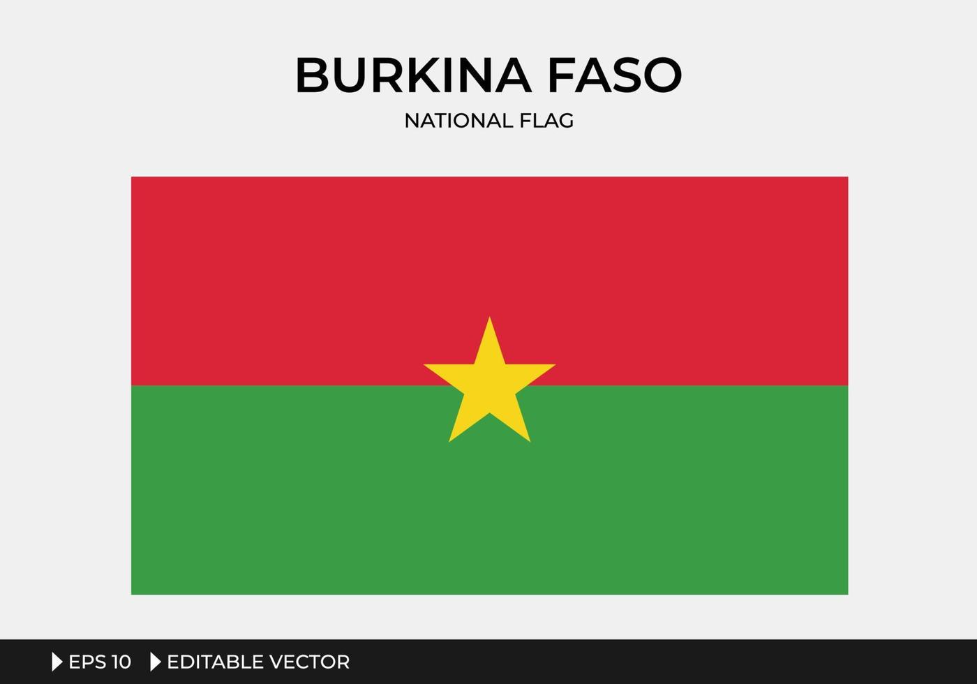 ilustración de la bandera nacional de burkina faso vector