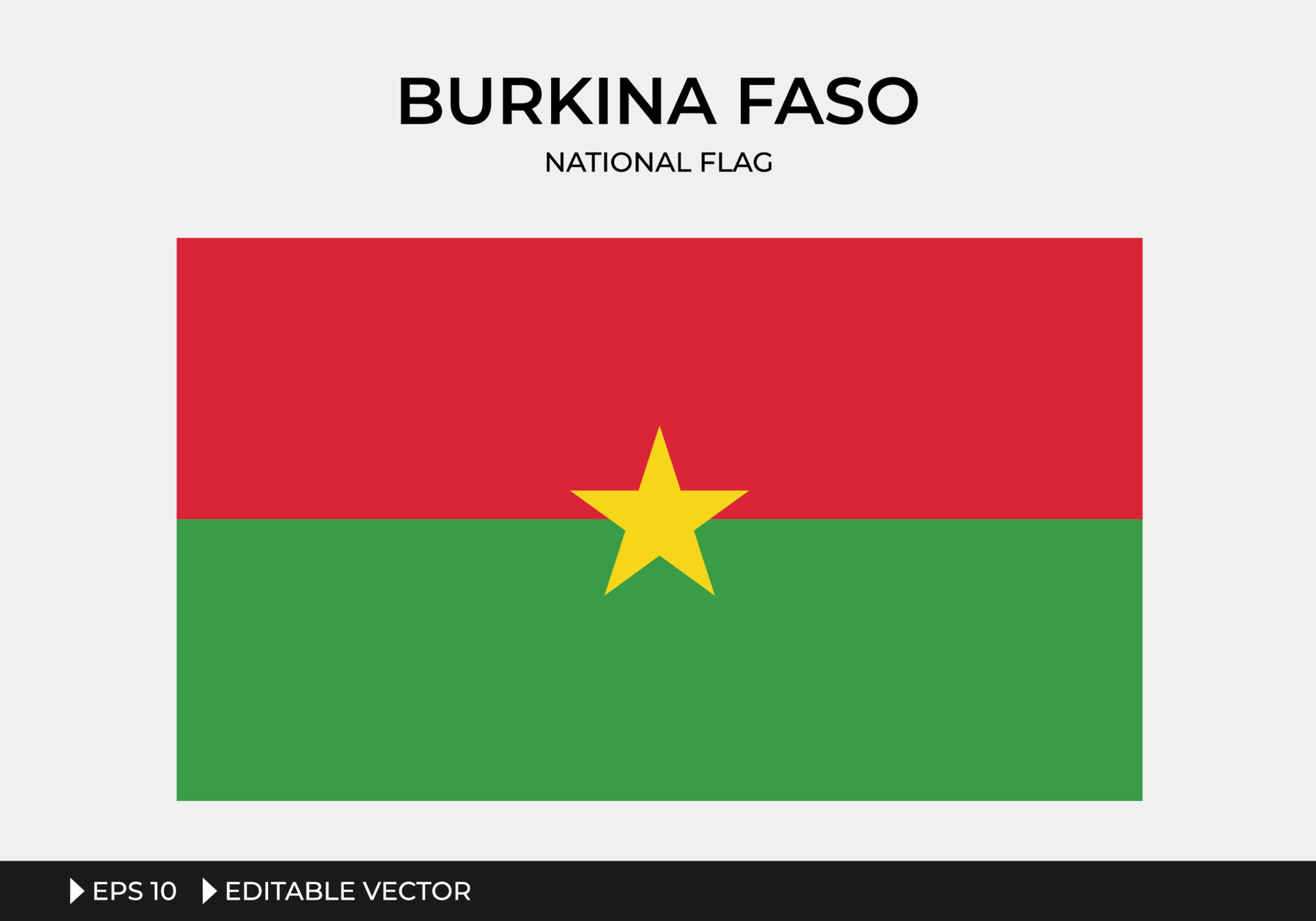Illustration of Burkina Faso National Flag 3558247 Vector Art at Vecteezy
