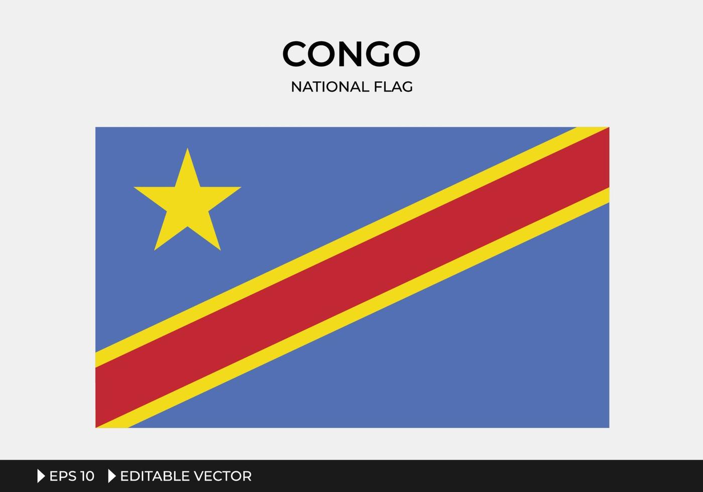 Illustration of Congo National Flag vector