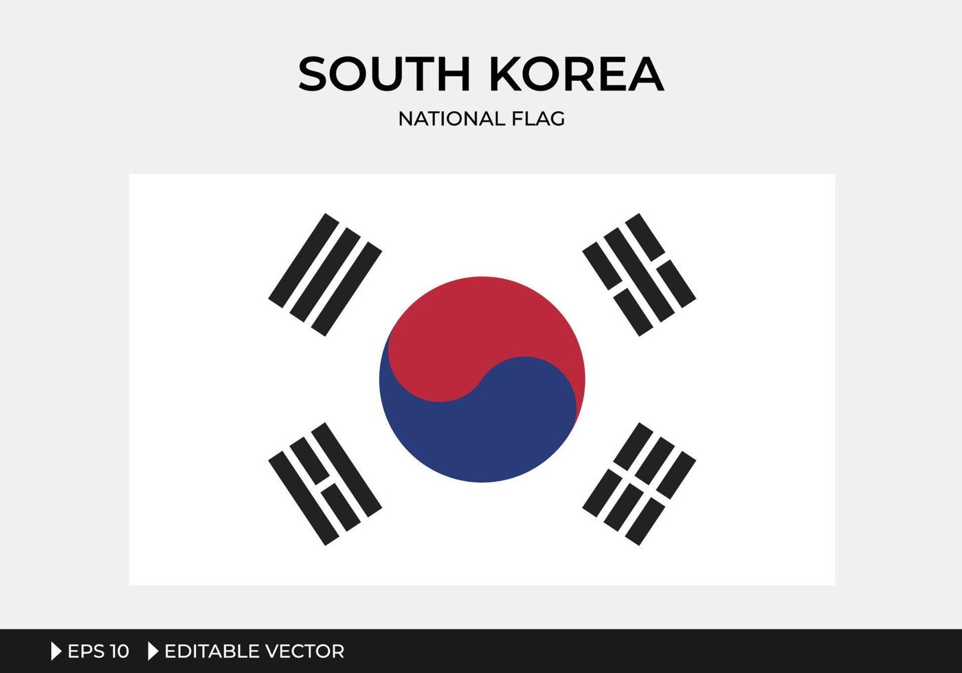 Illustration of South Korea National Flag vector