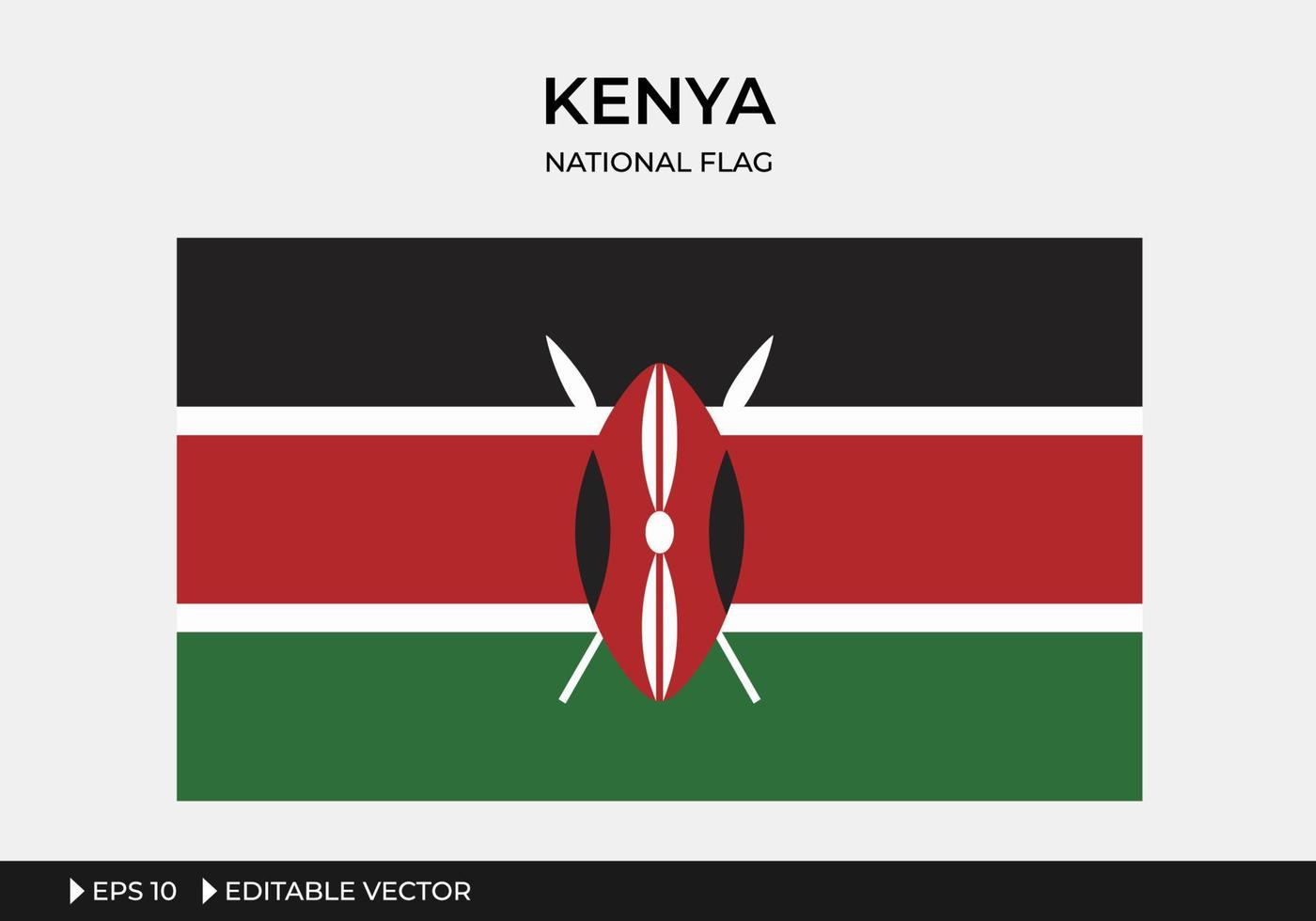 Illustration of Kenya National Flag vector