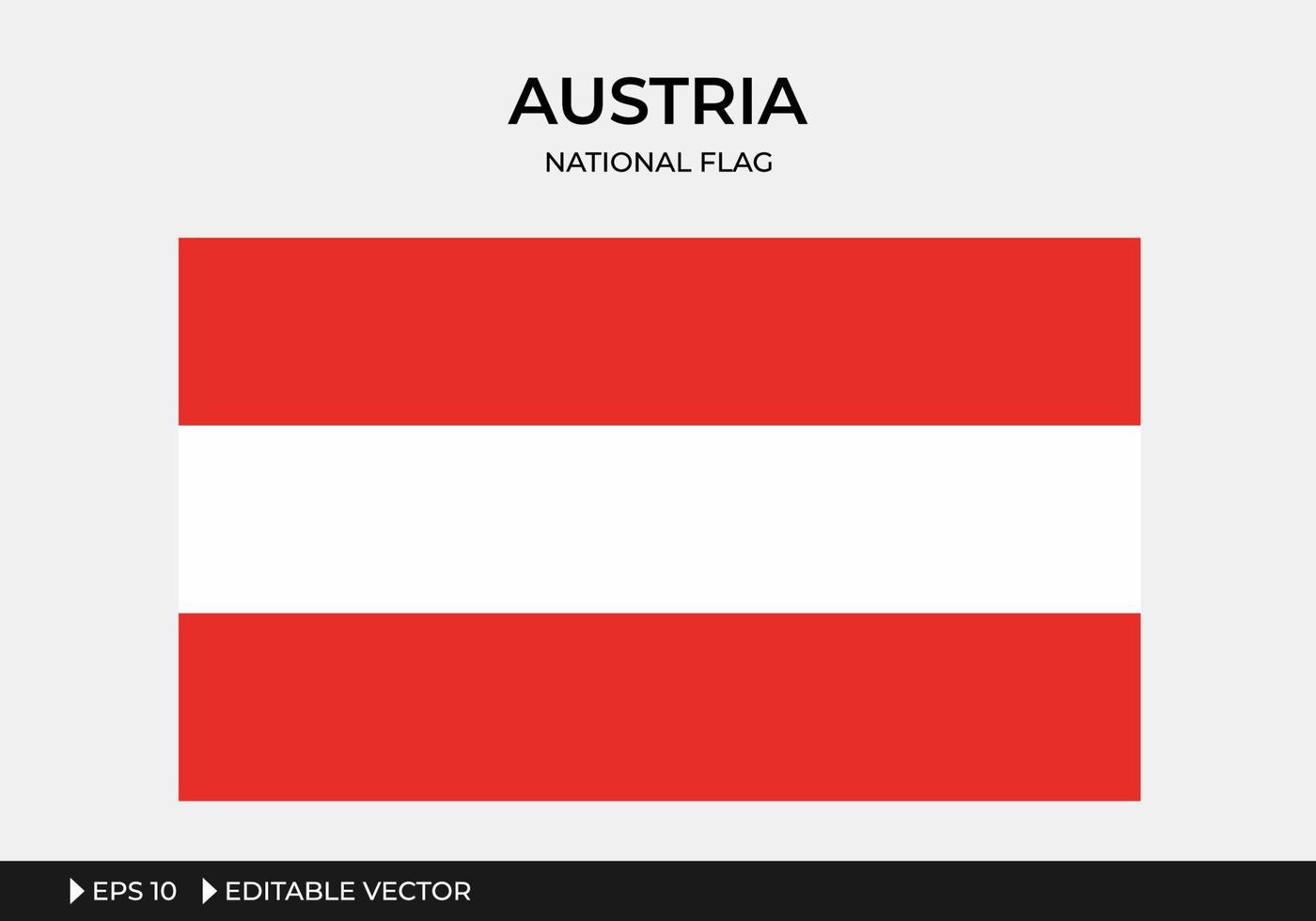 ilustración de la bandera nacional de austria vector