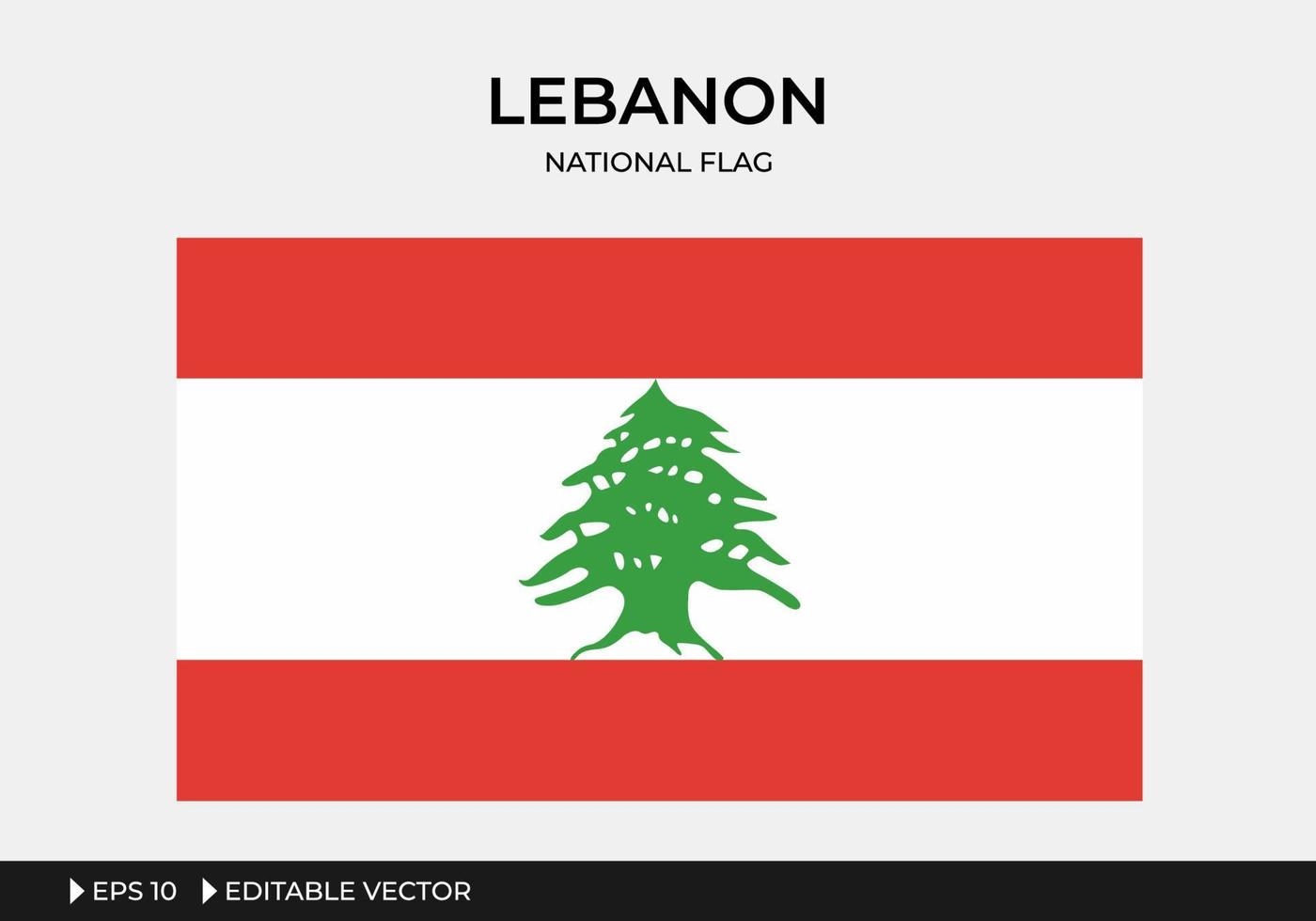 Illustration of Lebanon National Flag vector