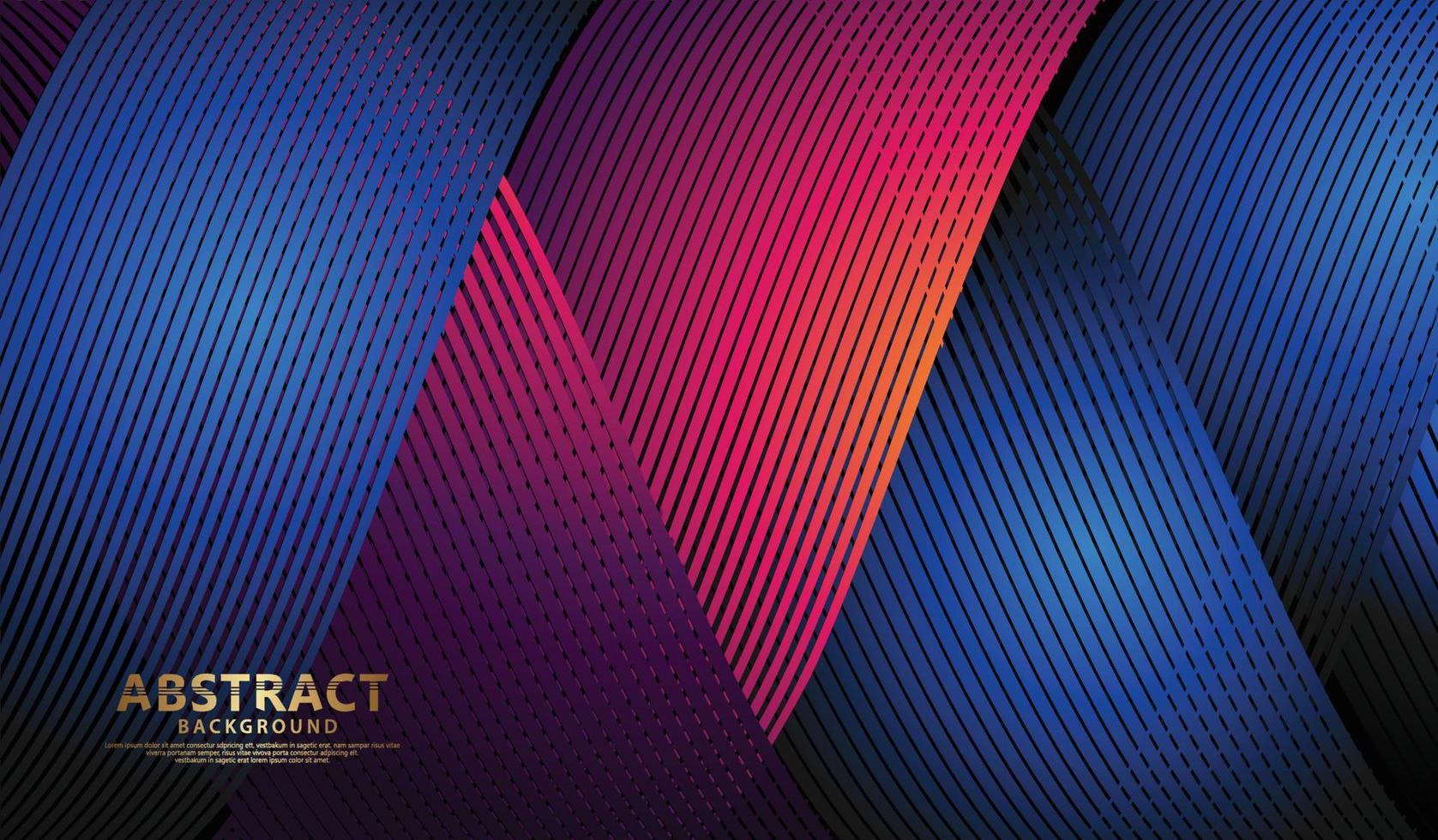 Abstract flow lines background with elegant and futuristic gradation color for wallpaper and other users vector