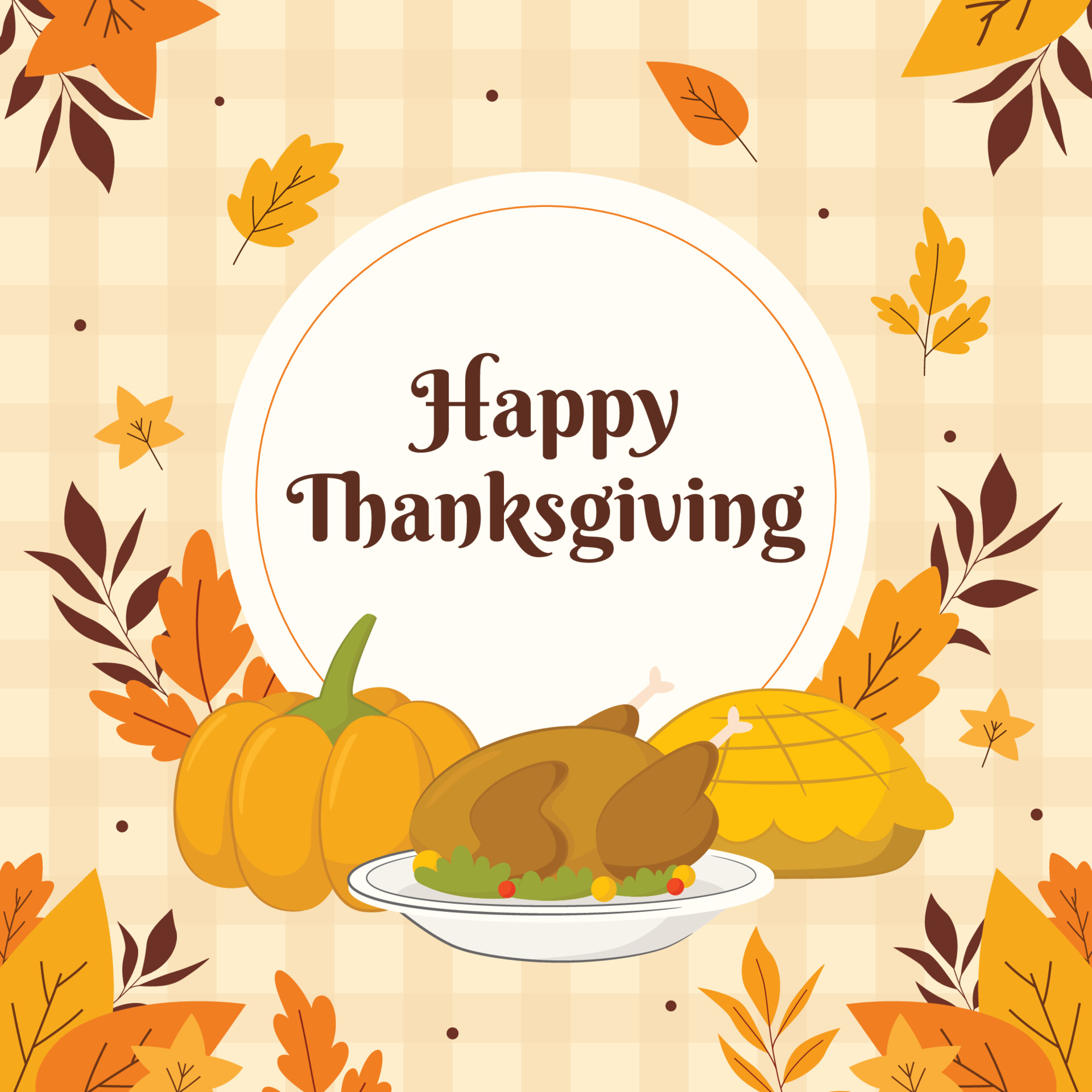 Happy Thanksgiving lettering on white background 11171138 Vector Art at  Vecteezy