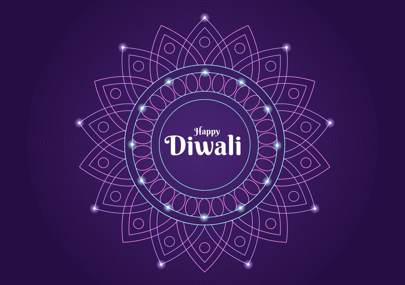 Ilustración de vector de fondo indio celebrando el día de diwali