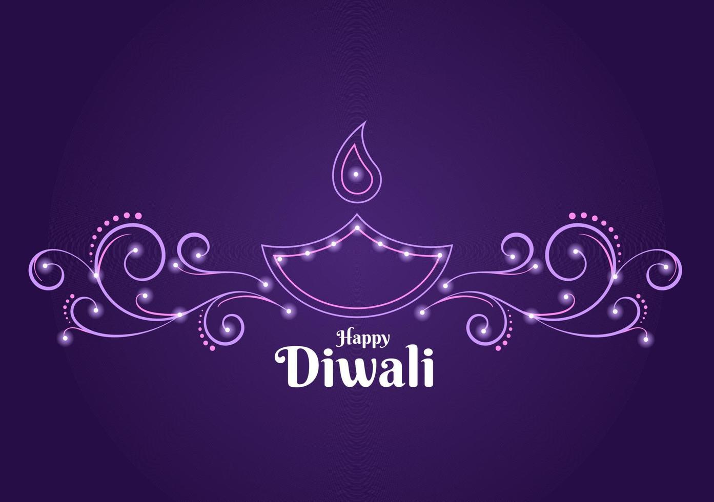 Indian Celebrating Diwali Day Background Vector Illustration