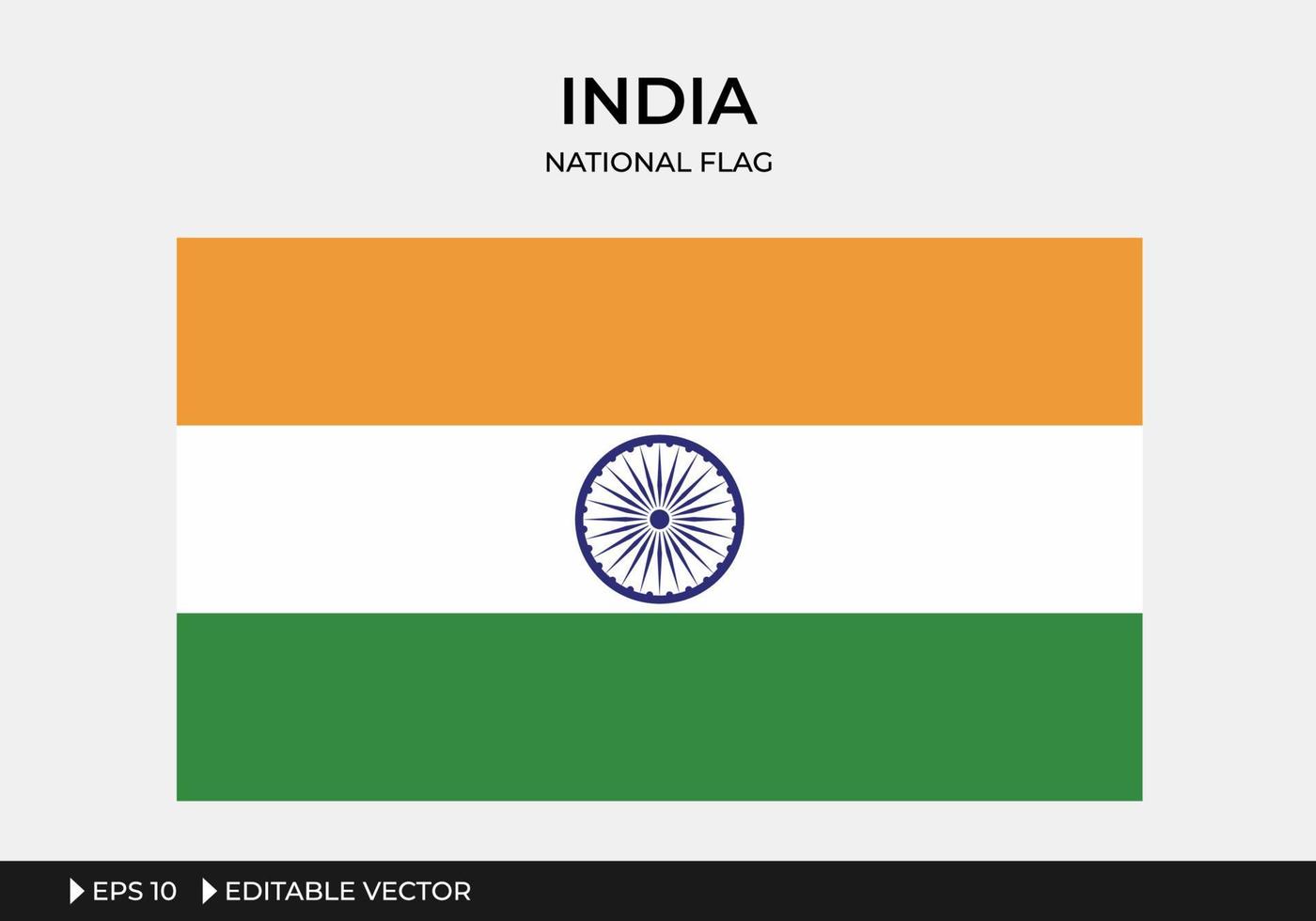 ilustración de la bandera nacional de la india vector