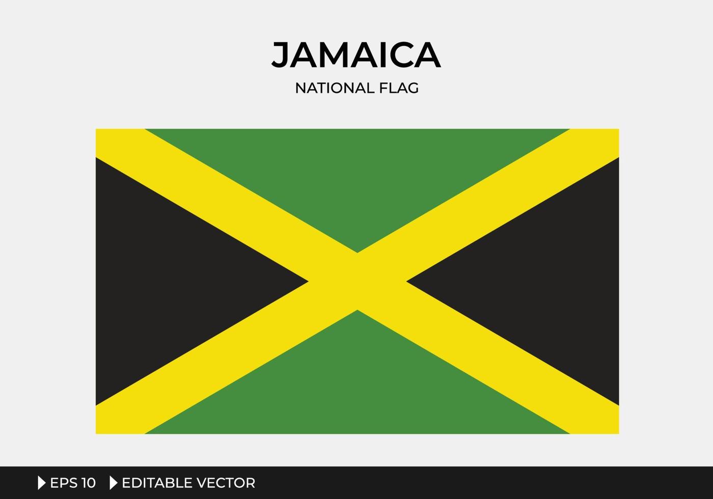 ilustración de la bandera nacional de jamaica vector