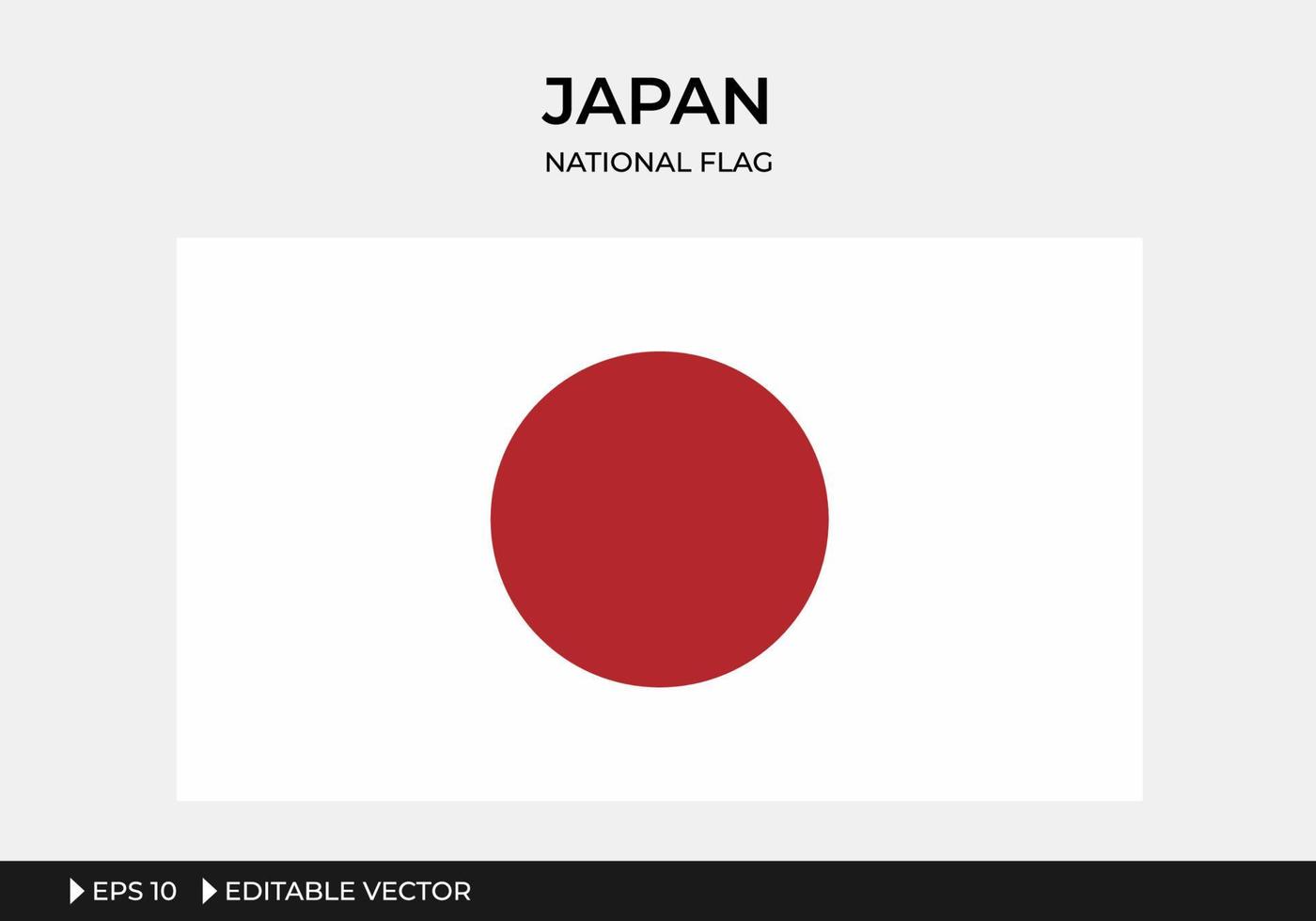 ilustración de la bandera nacional de japón vector