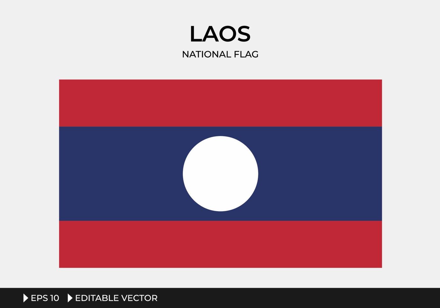 ilustración de la bandera nacional de laos vector