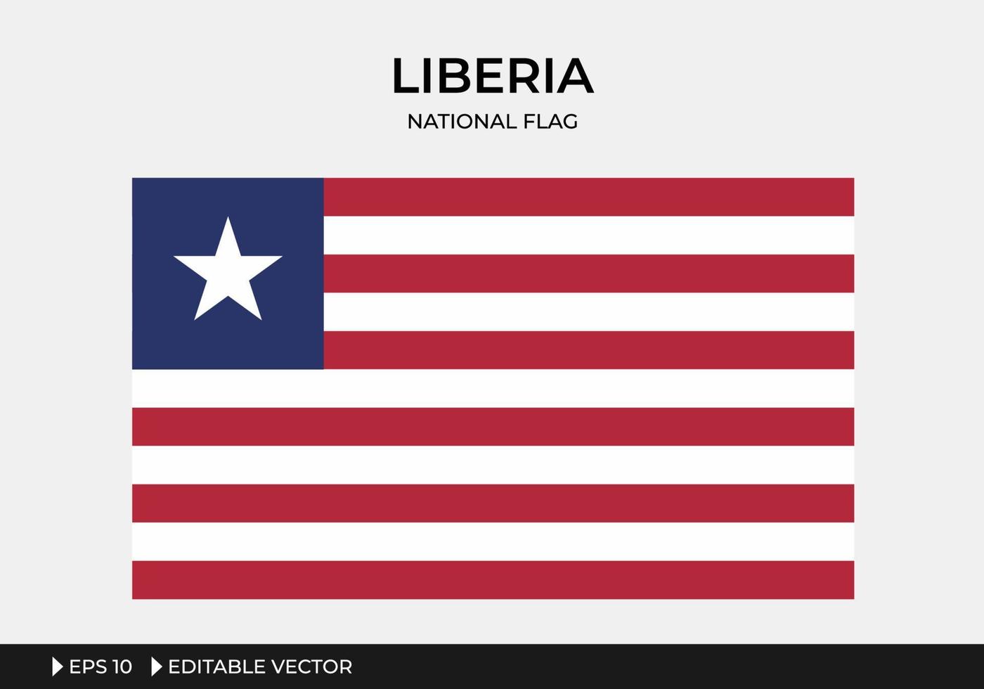 ilustración de la bandera nacional de liberia vector