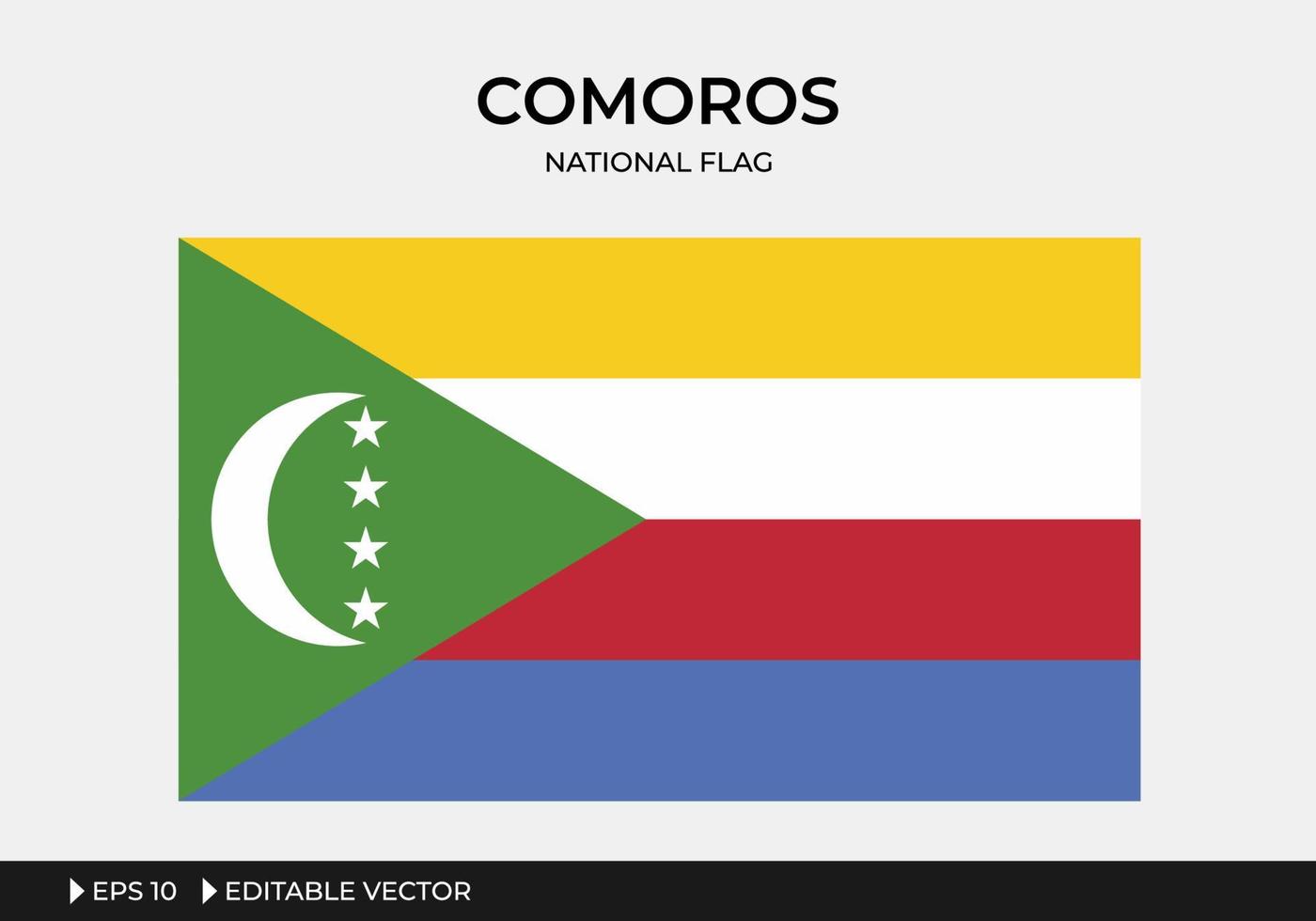 ilustración de la bandera nacional de las comoras vector