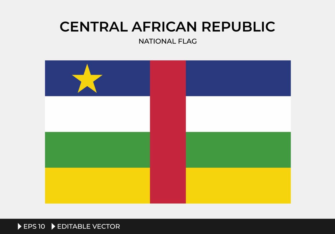 ilustración de la bandera nacional de la república centroafricana vector