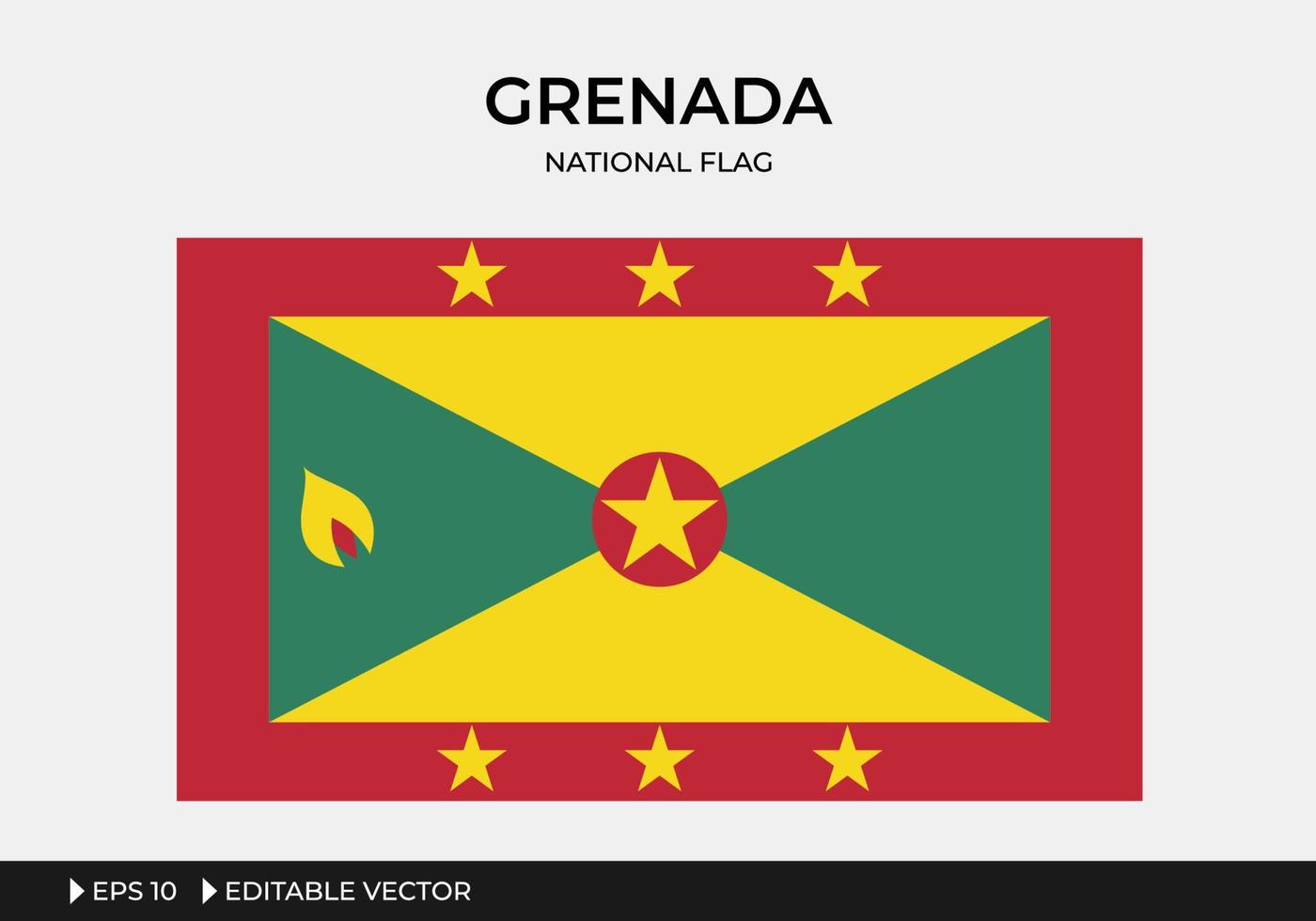 Illustration of Grenada National Flag vector