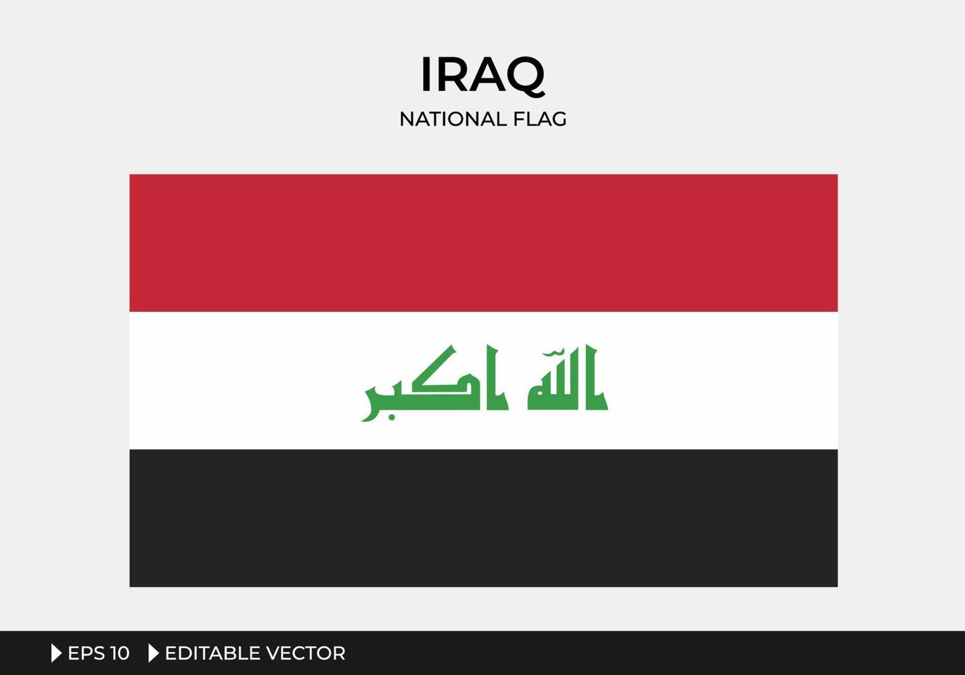 Illustration of Iraq National Flag vector