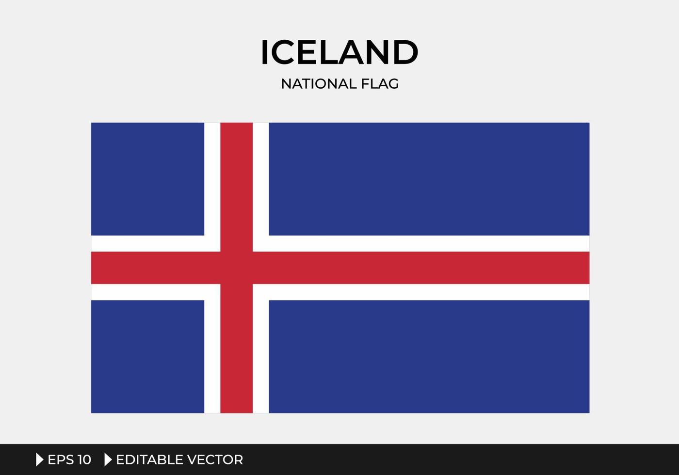 Illustration of Iceland National Flag vector