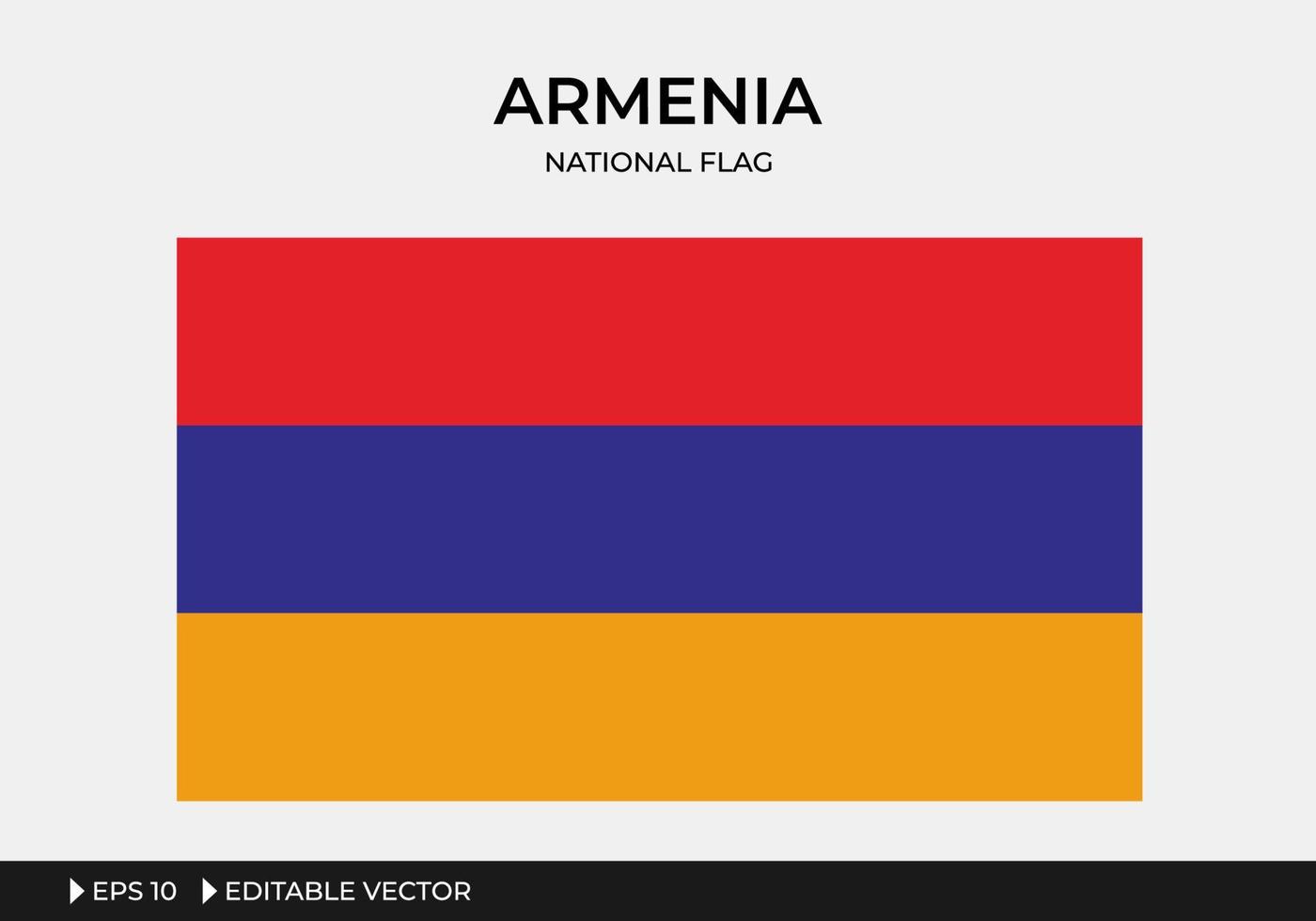 ilustración de la bandera nacional de armenia vector