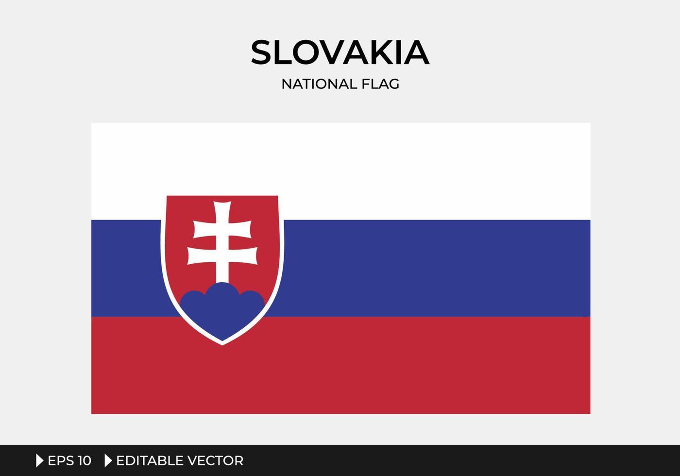 ilustración de la bandera nacional de eslovaquia vector