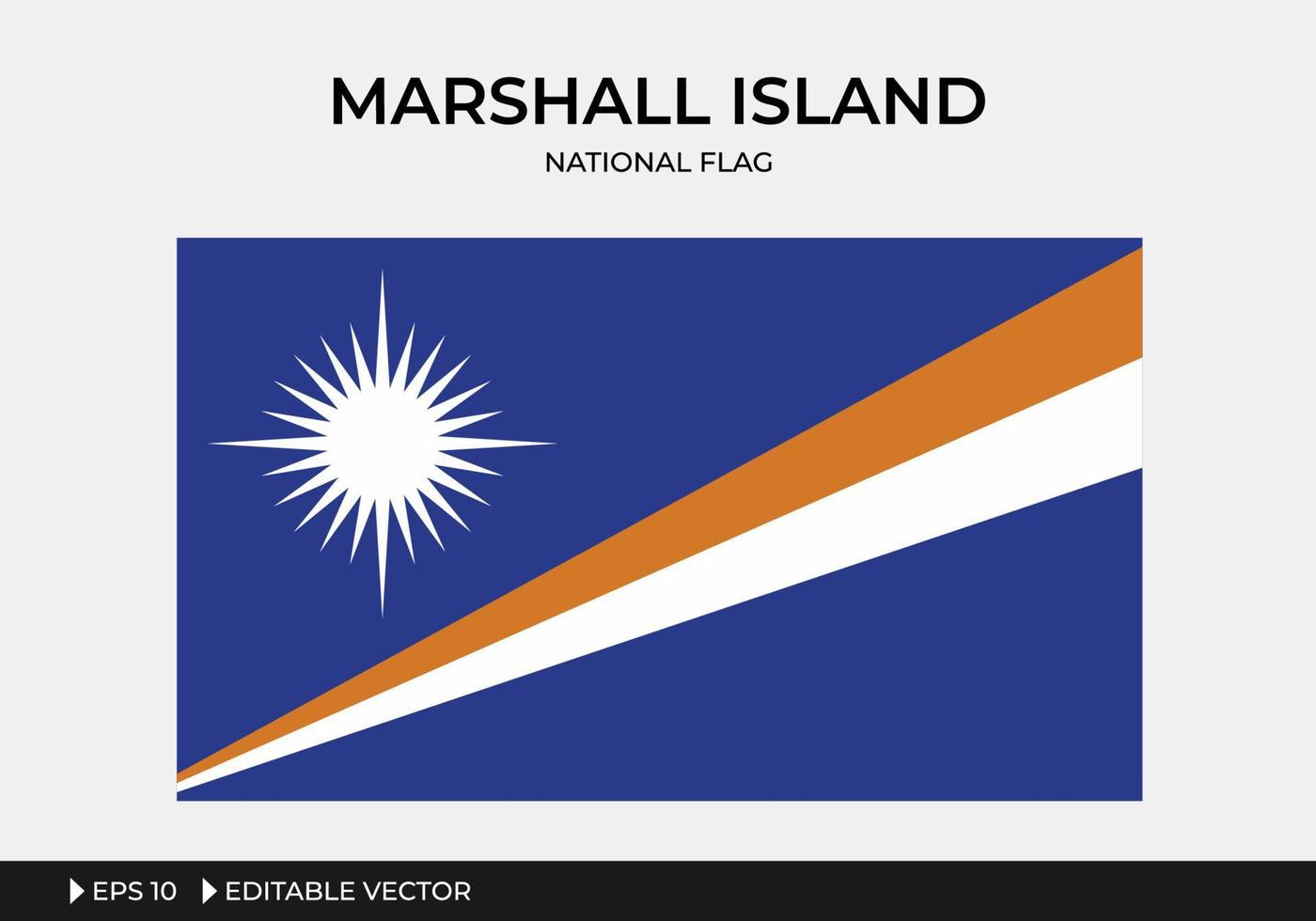 Illustration of Marshall Island National Flag vector