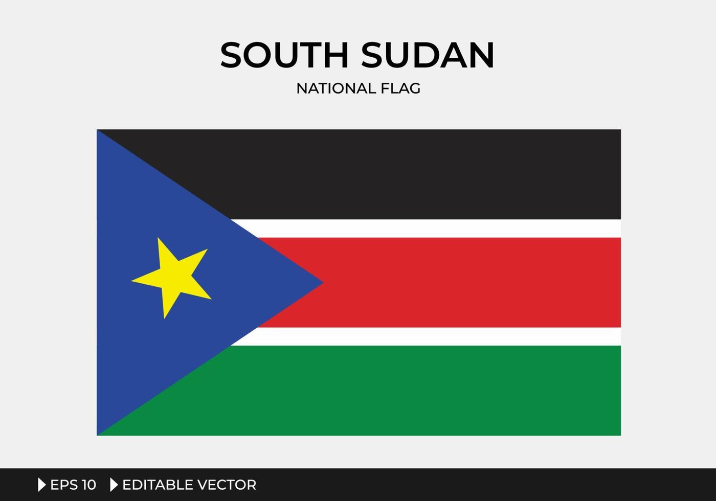 Illustration of South Sudan National Flag vector