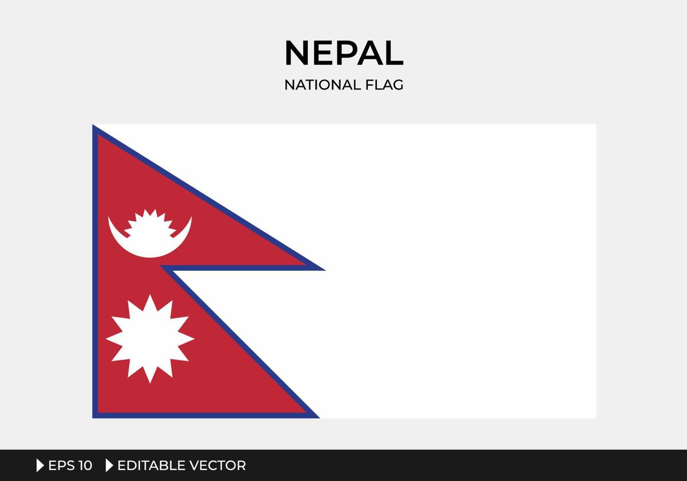 ilustración de la bandera nacional de nepal vector