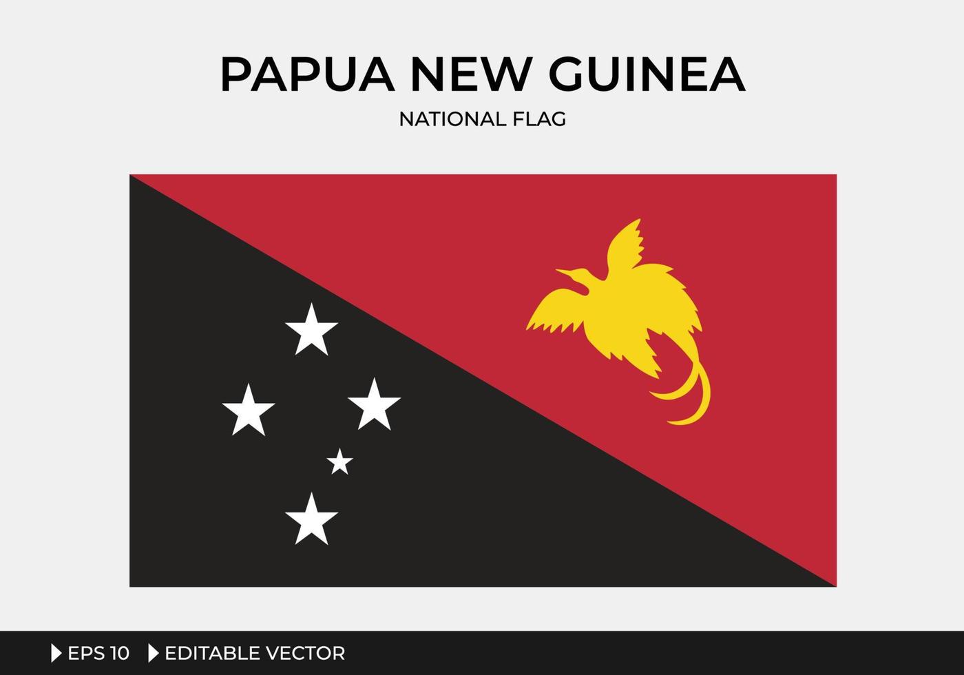 Illustration of Papua New Guinea National Flag vector