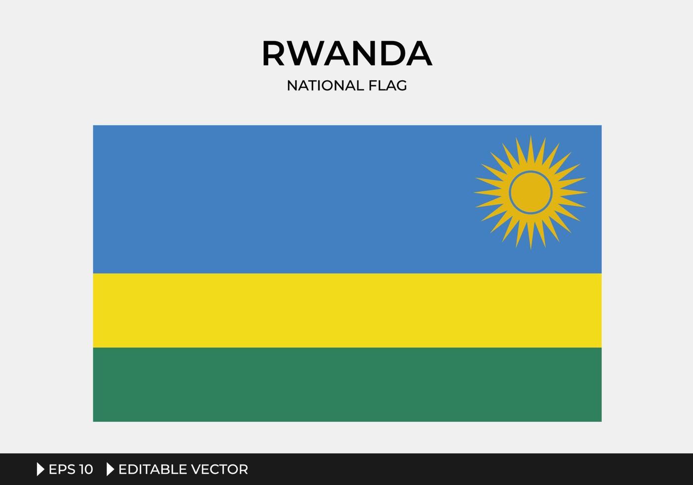 ilustración de la bandera nacional de ruanda vector