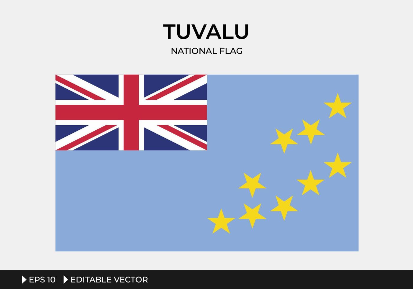 ilustración de la bandera nacional de tuvalu vector